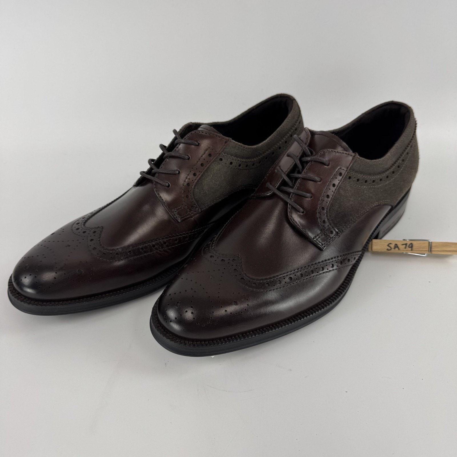 Kenneth Cole Kenneth Cole Men's Brock Wing Tip Lace Up 7.5 M Dress Shoes Size US 7.5 / EU 40-41 - 8 Thumbnail