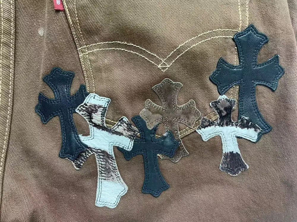 Chrome Hearts Chrome Hearts Levi's 501 Zebra & Black Cross Patch Jeans Size US 34 / EU 50 - 10 Thumbnail