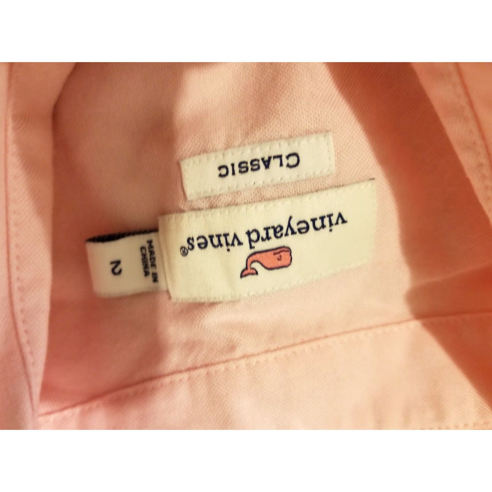 Vineyard Vines Vineyard Vines Dress Shirt Womens 2 Pink Button Cotton Blouse Size XS / US 0-2 / IT 36-38 - 4 Thumbnail