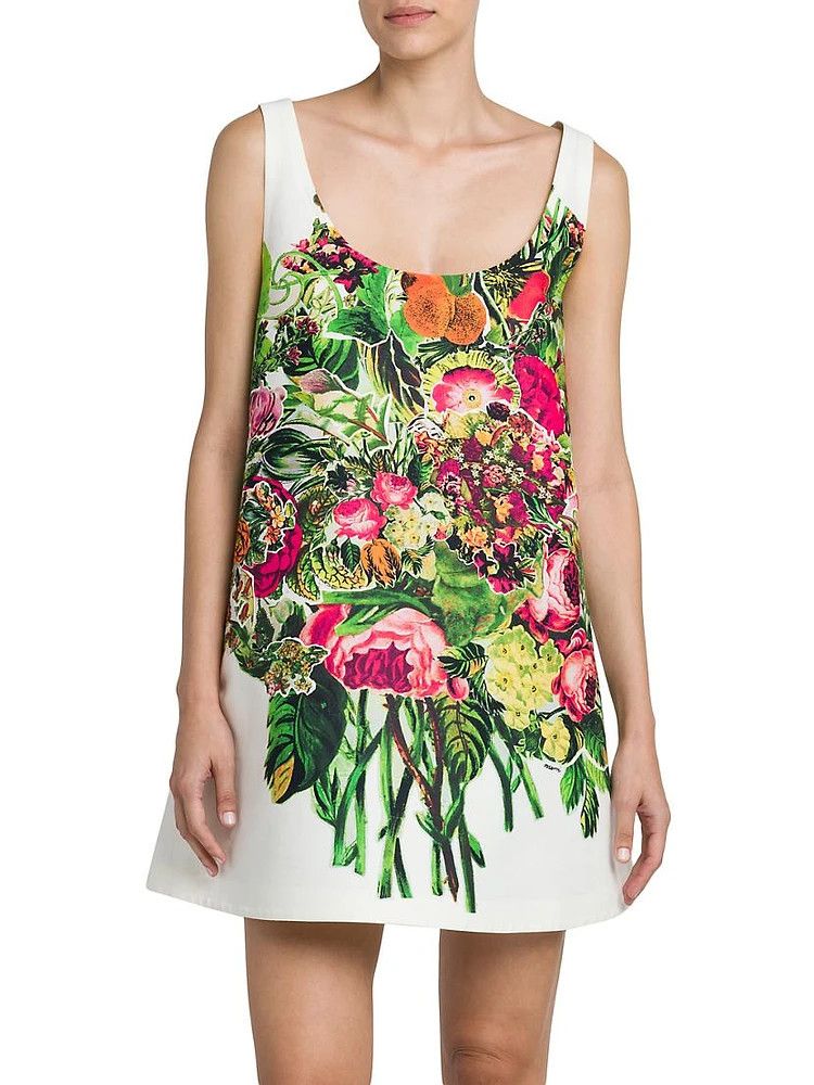 Marni oc11z0525 Mystical Bloom Floral Midi Dress in Multicolor Size S / US 4 / IT 40 - 2 Thumbnail