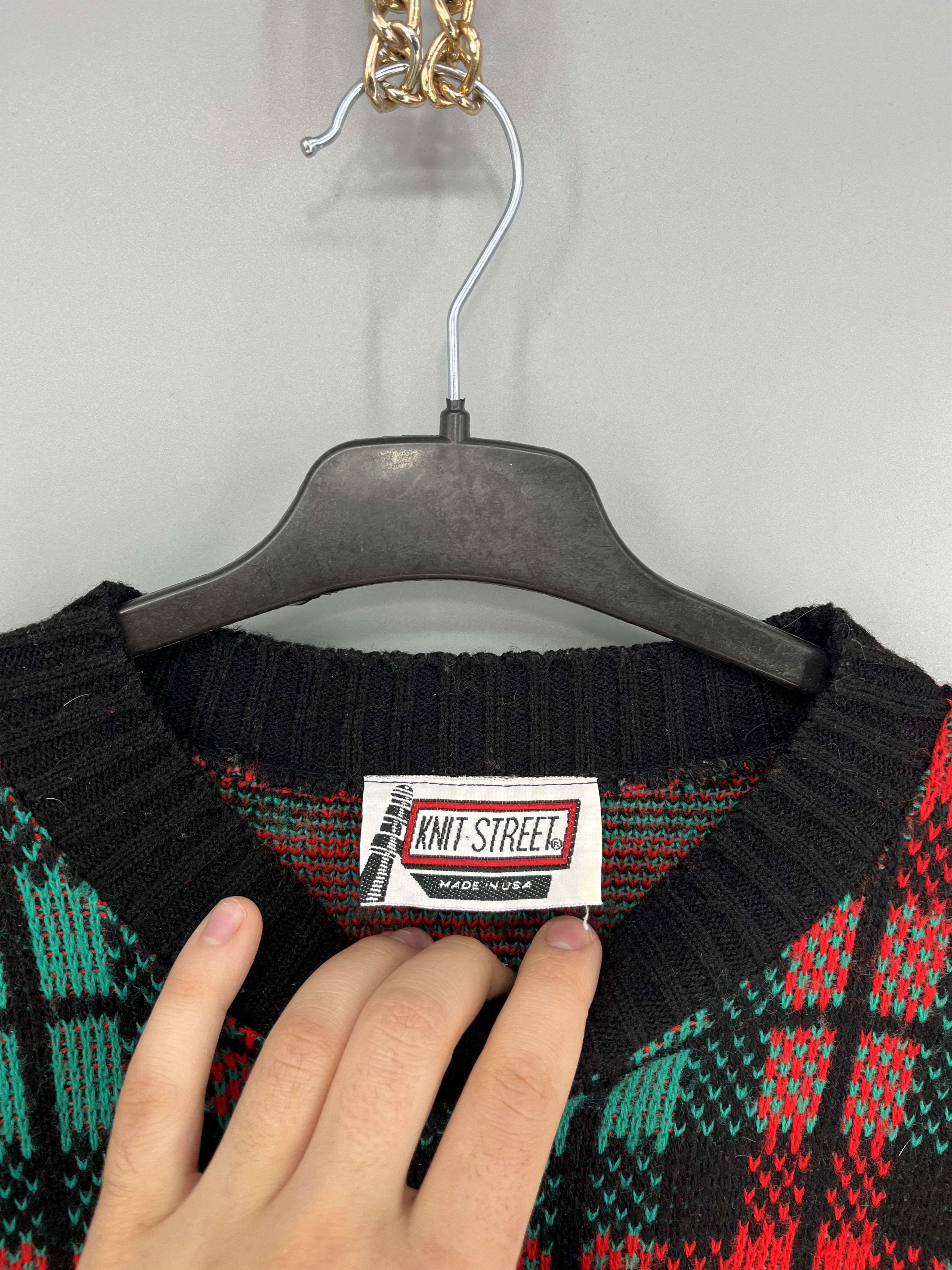 Other Knit Street Vintage Womens Sweater Art Made in USA Size M / US 6-8 / IT 42-44 - 6 Thumbnail