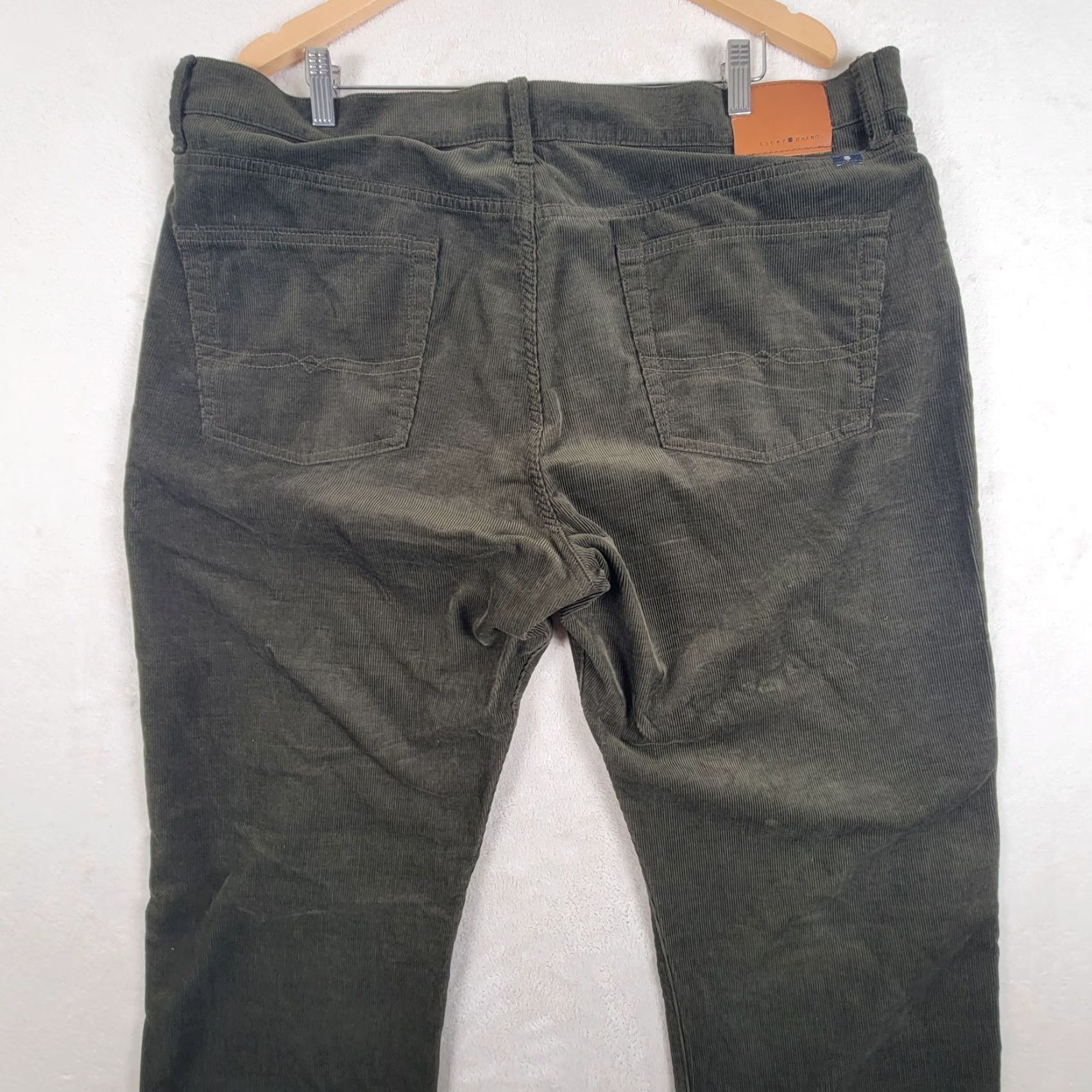 Lucky Brand Lucky Brand Pants Men 40x32 Green Corduroy Casual Straight Leg 90s Preppy Hipster Fall Winter Spring Mens Size US 40 / EU 56 - 5 Thumbnail