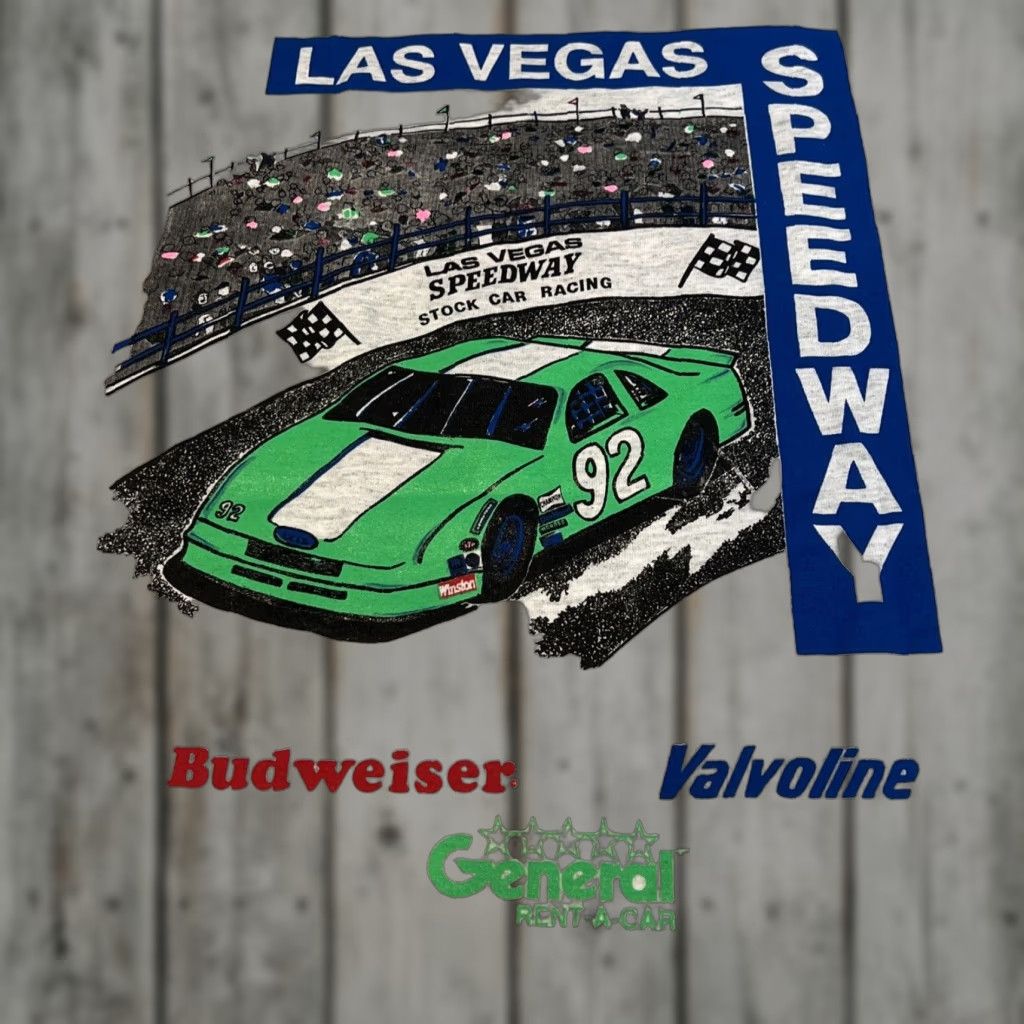 Vintage VINTAGE Budweiser Shirt Las Vegas International Speedway 100 Stock Car Neon Adult Large Size US L / EU 52-54 / 3 - 1 Thumbnail