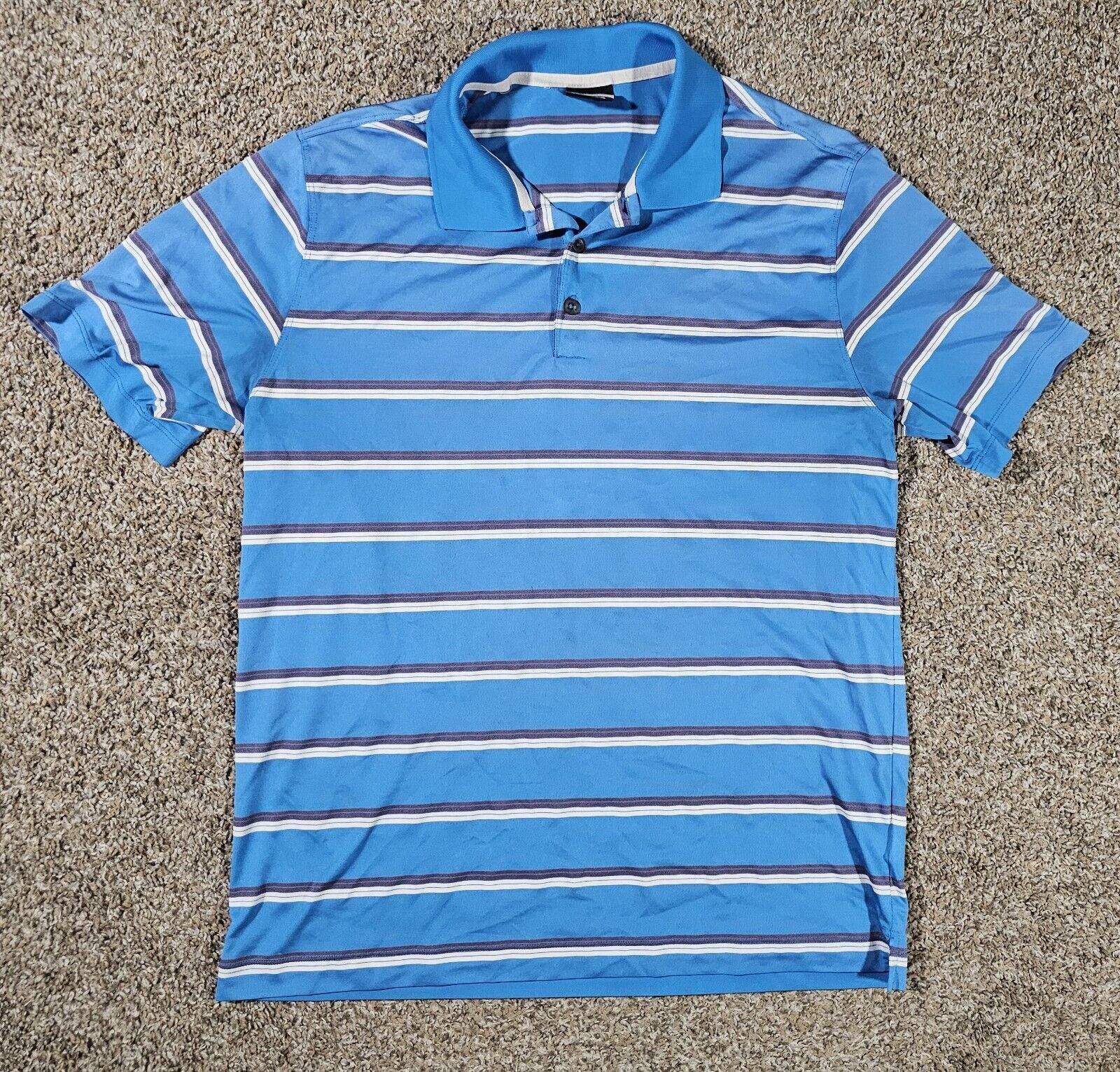 Nike Nike GOLF blue Striped Dri-Fit Large Polo - Stains SEE PICS Size US L / EU 52-54 / 3 - 1 Thumbnail