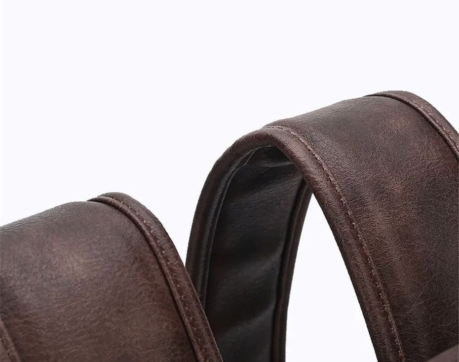 Vintage Capacity PU Leather Large Backpack Bag Size ONE SIZE - 10 Thumbnail
