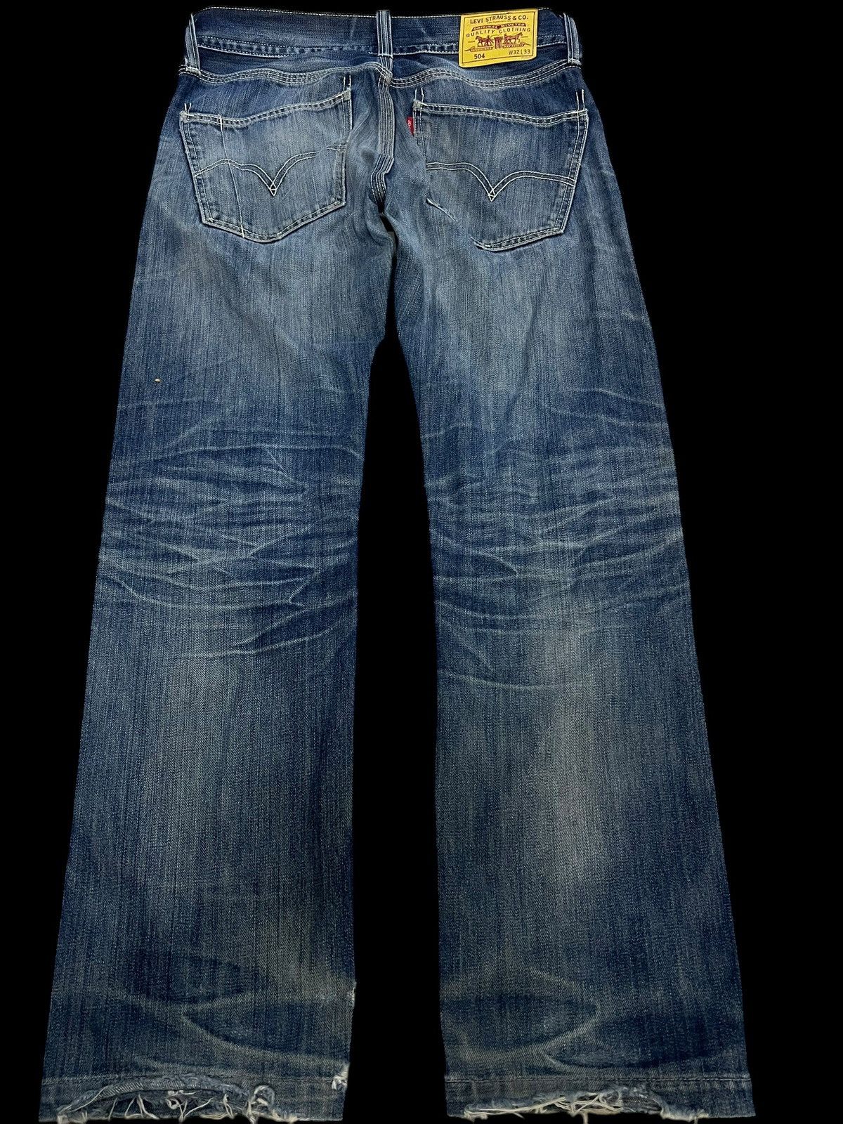 Levi's × Levi's Vintage Clothing 💥Vintage Levis 504 Distressed Mud Wash Jean Size US 32 / EU 48 - 2 Thumbnail
