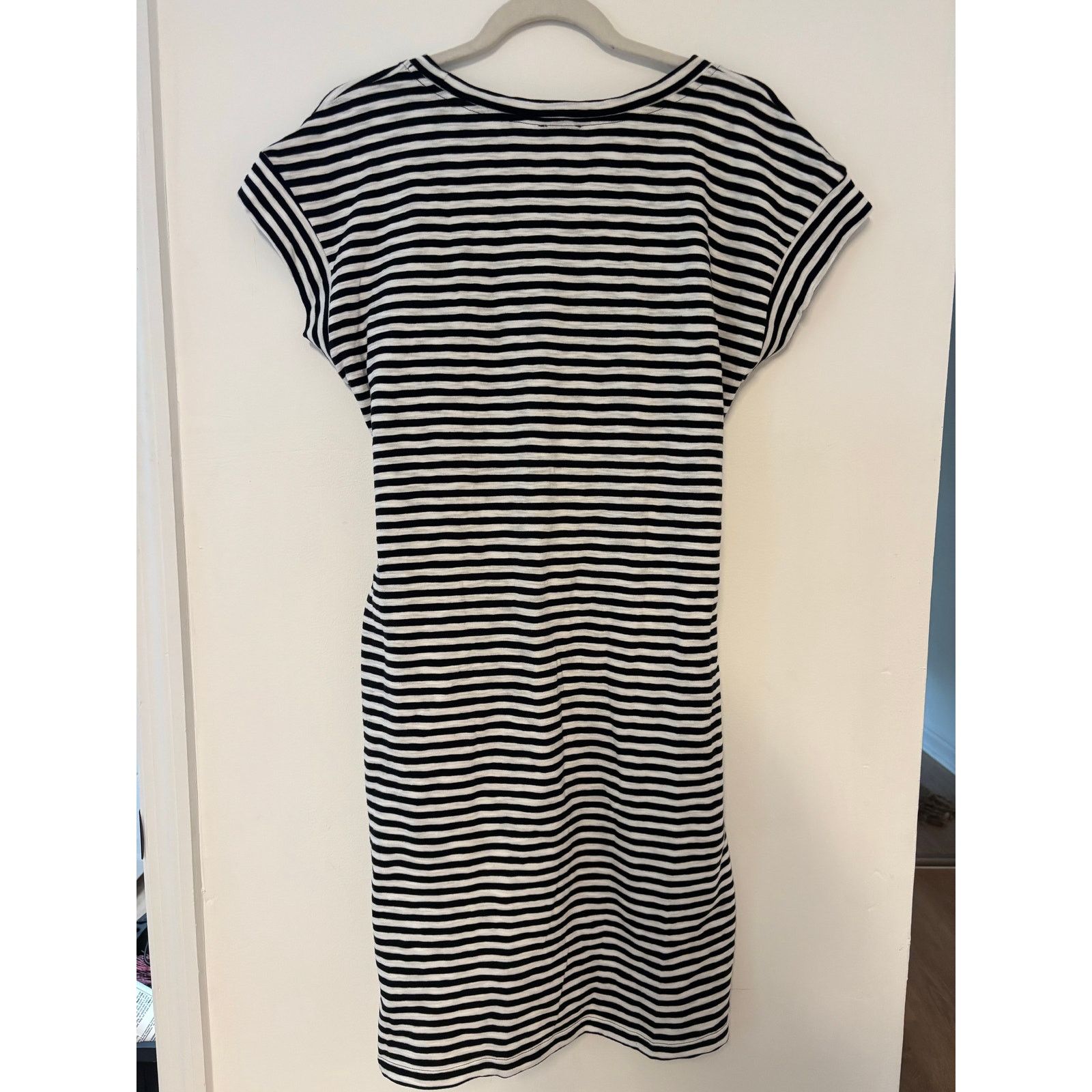 J.Crew NWT J.Crew Striped Tie Waist Shirt Dress Black/White Size M Size M / US 6-8 / IT 42-44 - 6 Thumbnail