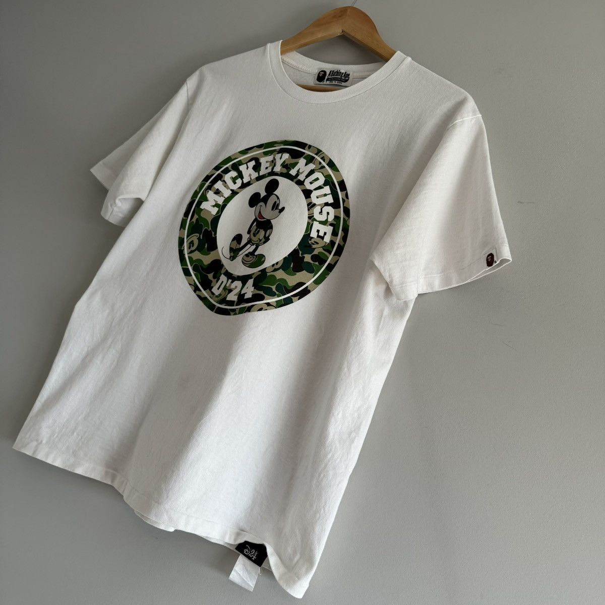 Bape × Disney Bape x Disney D24 Mickey Mouse Green ABC Camo Tee Size US L / EU 52-54 / 3 - 5 Thumbnail