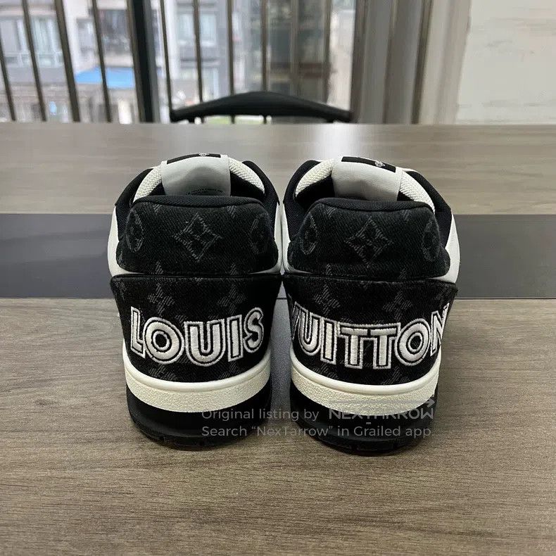 Louis Vuitton Louis Vuitton Trainer Black and White Velcro shoes Size US 10 / EU 43 - 5 Thumbnail