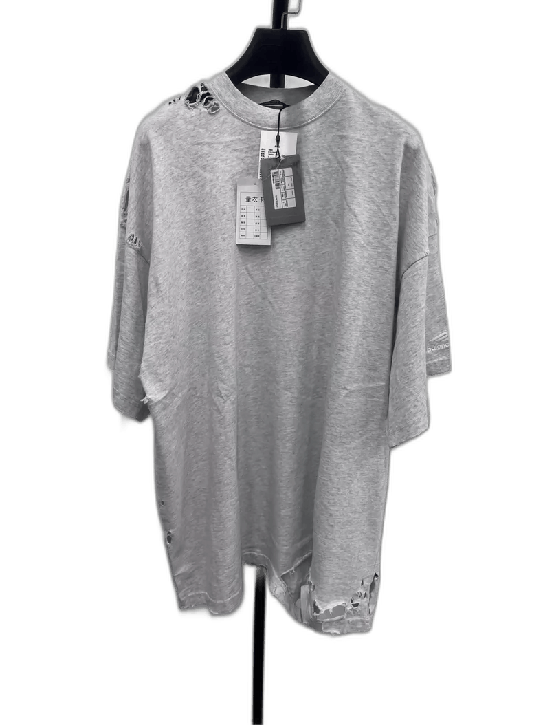 Balenciaga Balenciaga Ripped Short Sleeve T-Shirt-yf Size US S / EU 44-46 / 1 - 1 Thumbnail