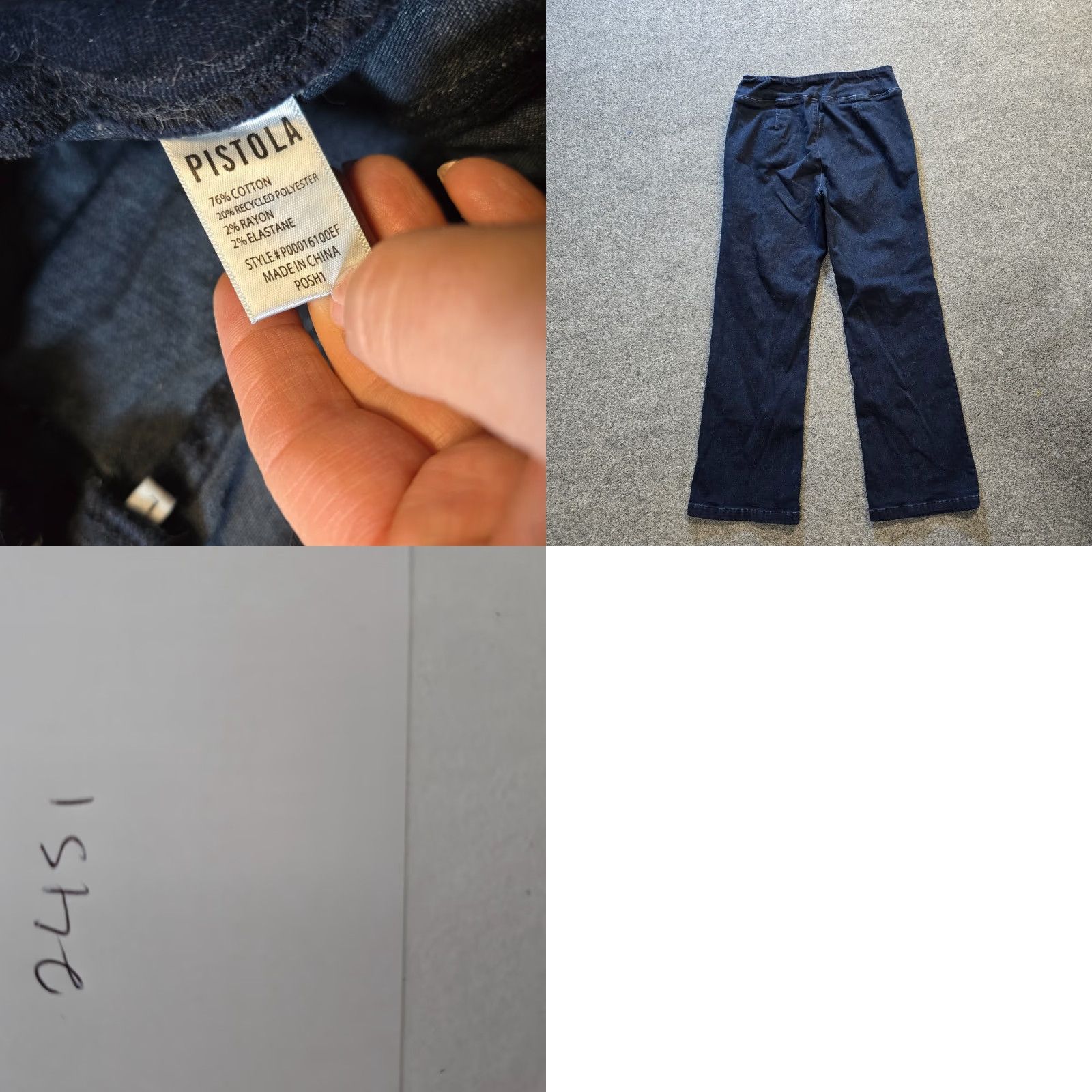 Pistola Pistola Jeans Womens Size Large Blue Straight Leg Pull On Stretch Capsule Casual Jeans Size 36" / US 14 / IT 50 - 8 Thumbnail