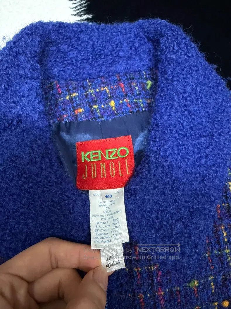 Kenzo Kenzo Lavender Purple Tweed, Tailored Wool Coat Size XS / US 0-2 / IT 36-38 - 4 Thumbnail