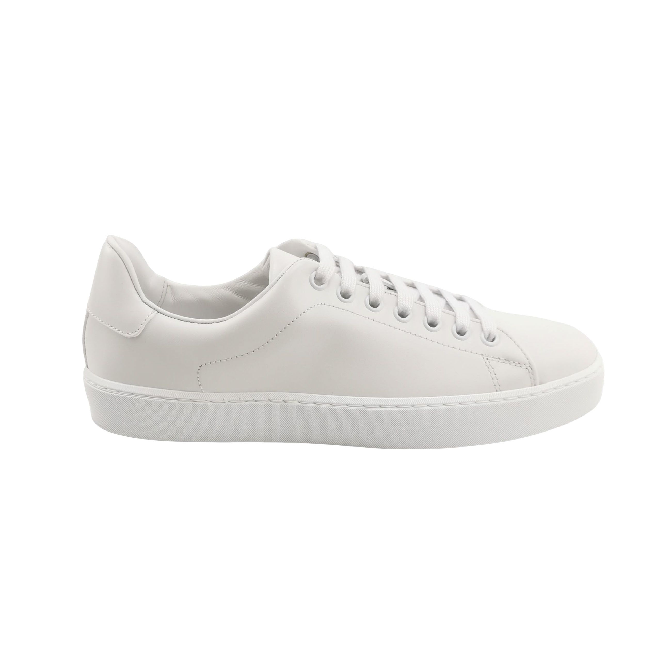 Burberry Burberry White Leather Low-Top Sneakers 40 Size US 7 / EU 40 - 1 Thumbnail