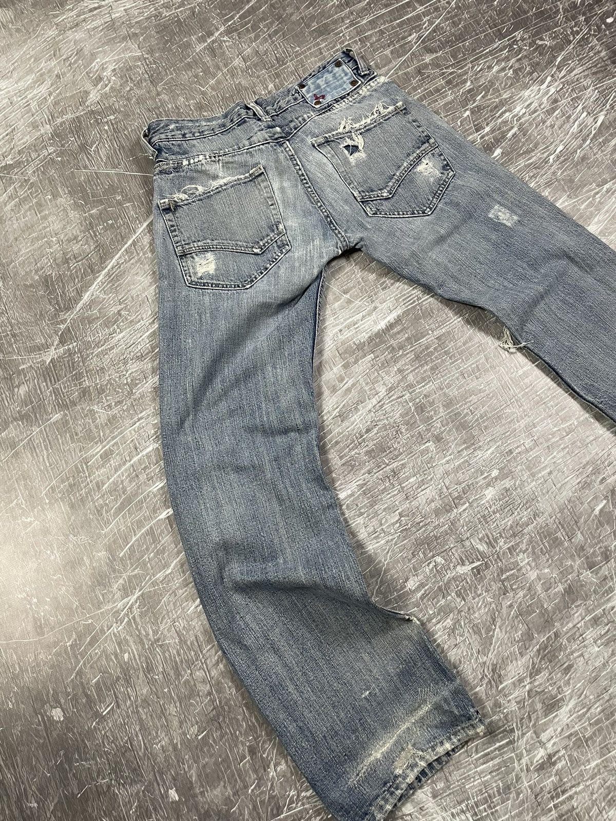 If Six Was Nine × Japanese Brand × KMRii Y2K Distressed Denim Jeans Tornado Mart Hysteric Punk Style Size US 31 - 5 Thumbnail