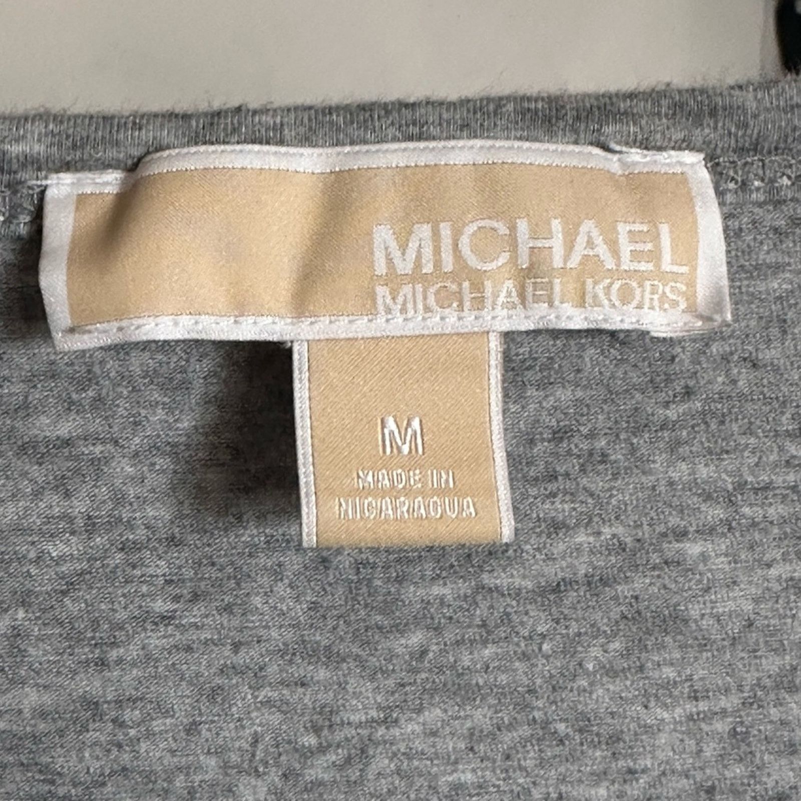 Michael Kors Michael Kors Gray Jersey Side Zip Scoop Neck Blouse Size M / US 6-8 / IT 42-44 - 3 Thumbnail