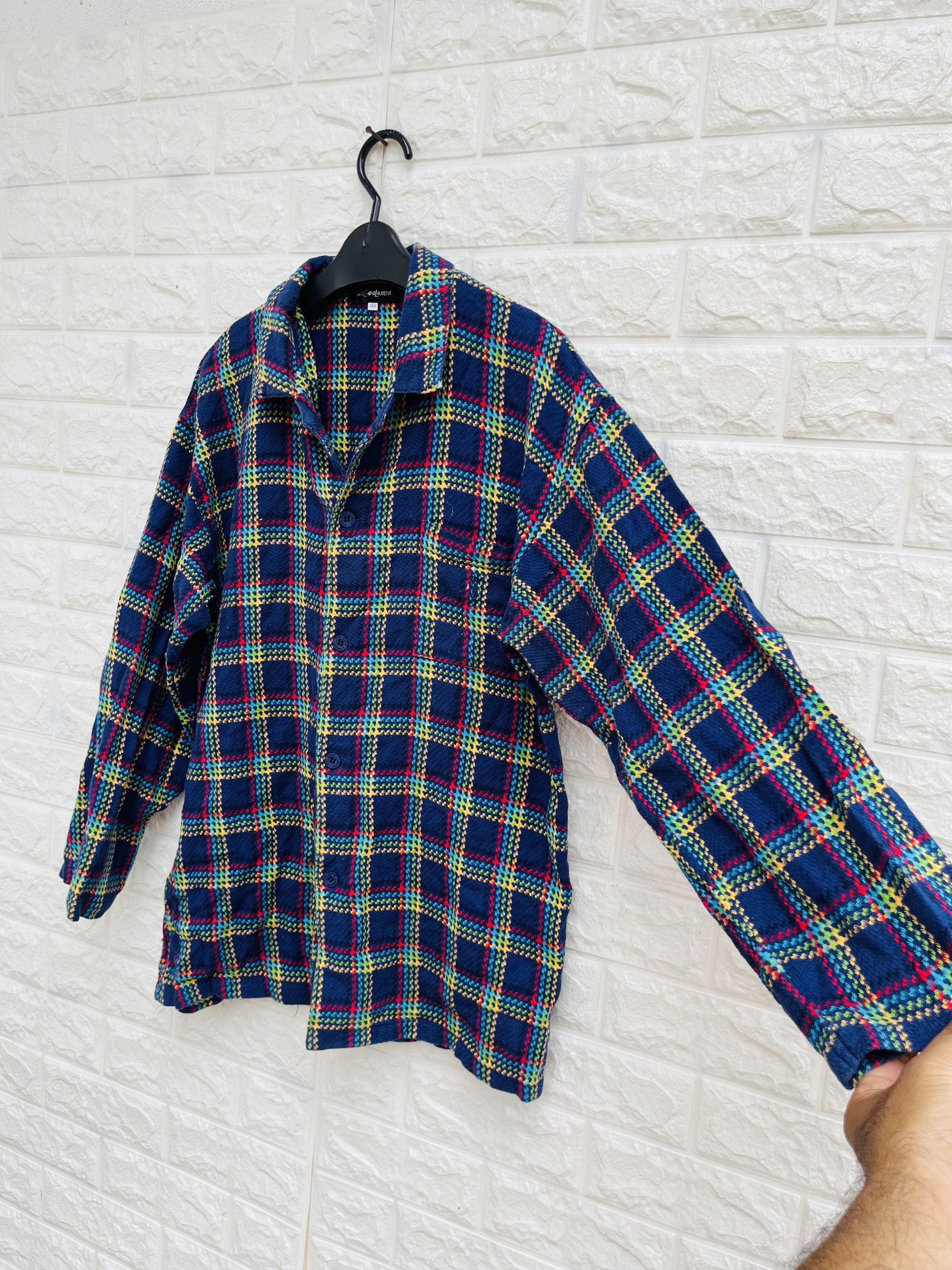 Designer × Vintage × Yves Saint Laurent Vintage Vyes Saint Laurent Multi Colour Designer Style Size US L / EU 52-54 / 3 - 5 Thumbnail