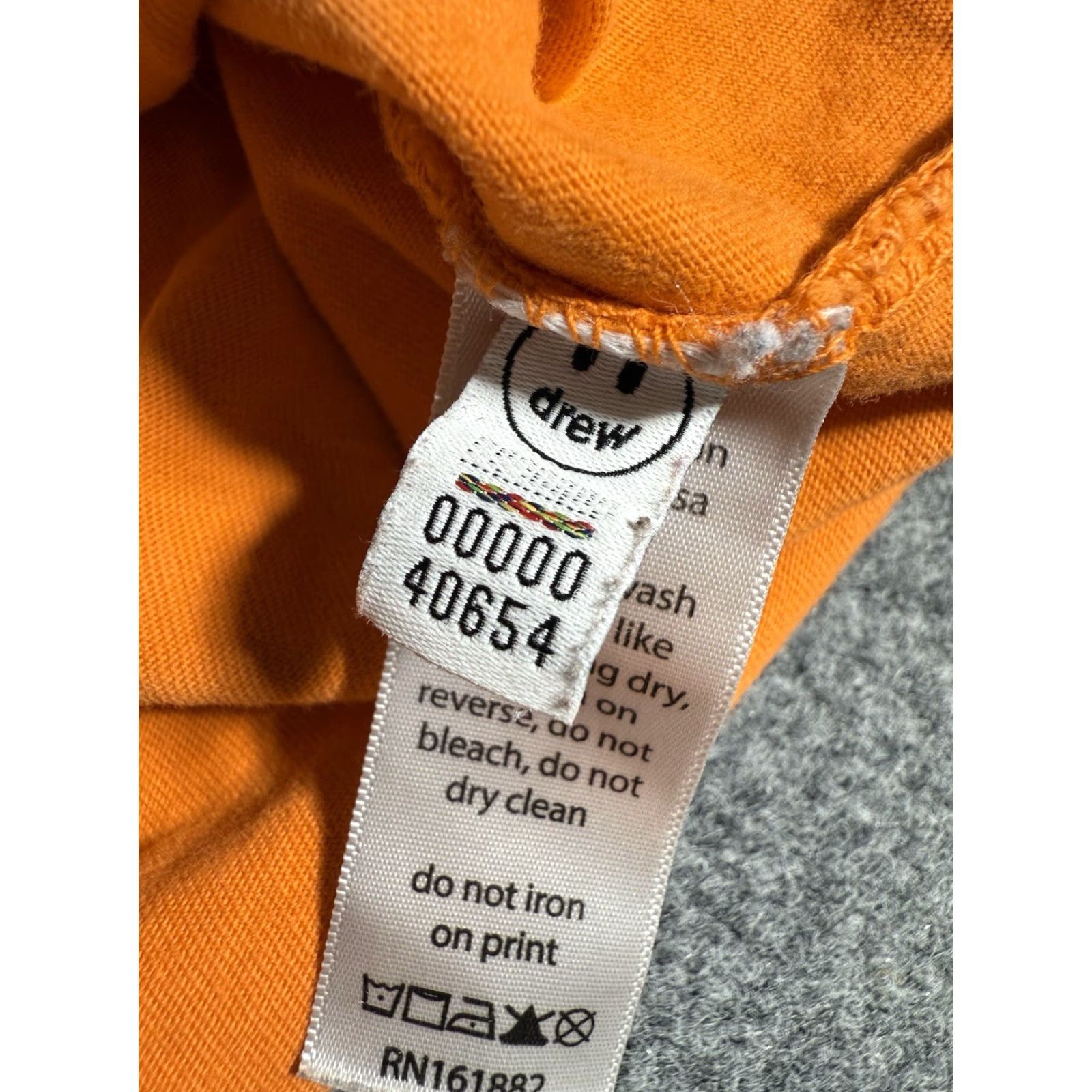 Drew House Drew House T Shirt Short Sleeve Orange Logo Smiley Face Men's XL Size US XL / EU 56 / 4 - 6 Thumbnail
