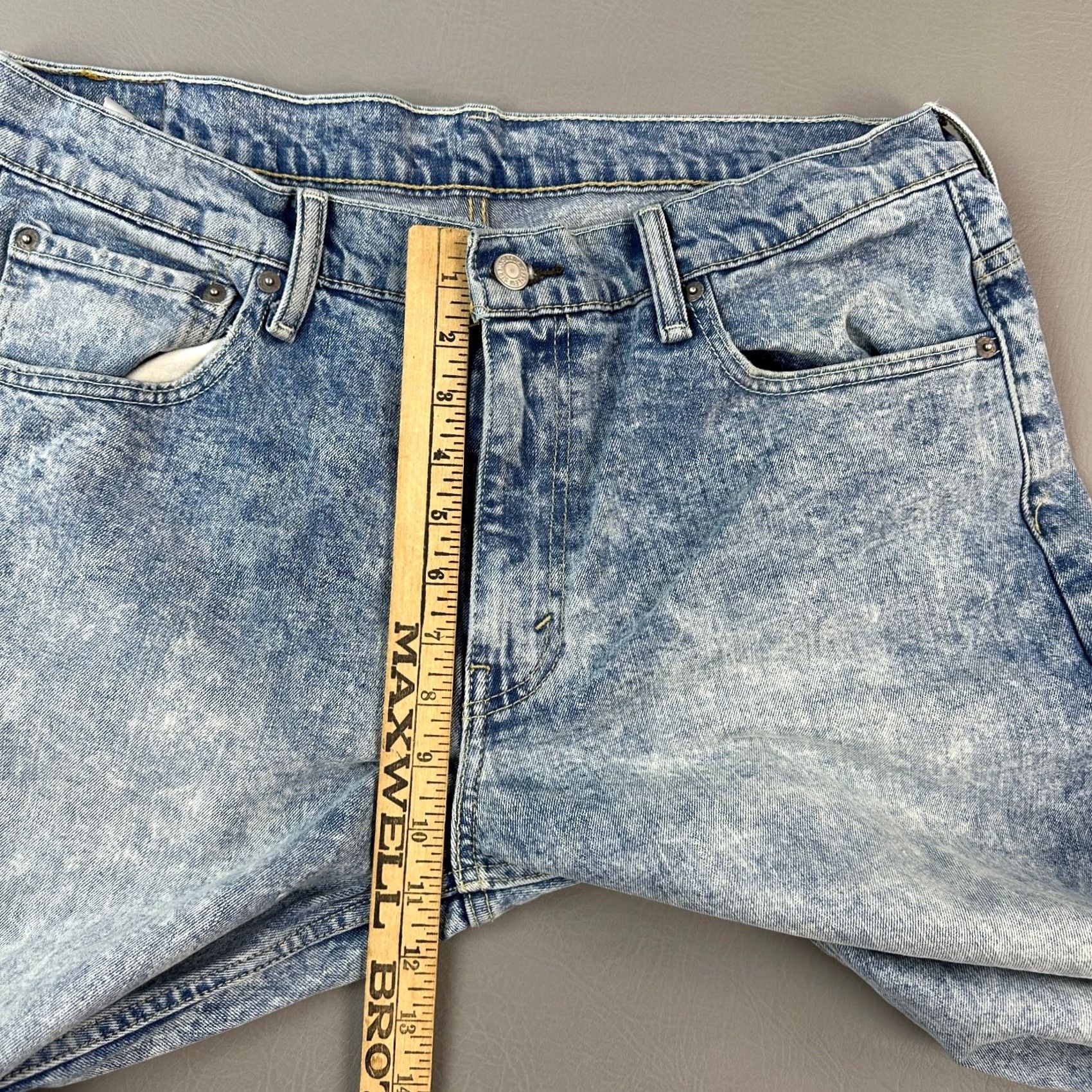 Levi's Levis 569 Jeans Mens 34x34 Light Acid Wash Denim Loose Straight Fit Skate Casual Pants Size US 34 / EU 50 - 5 Thumbnail