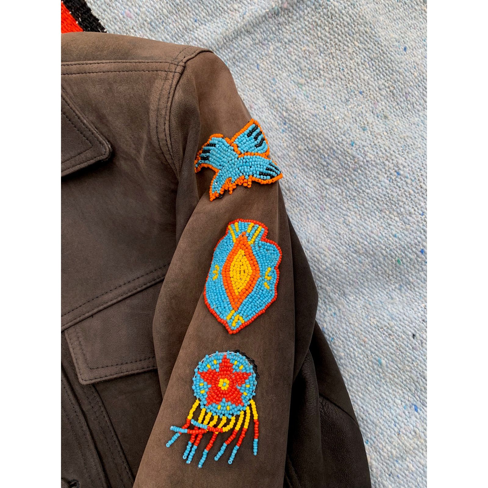 Other VINTAGE BILLY MARTIN LEATHER BOMBER JACKET BEADED PATCHES Size S / US 4 / IT 40 - 10 Thumbnail