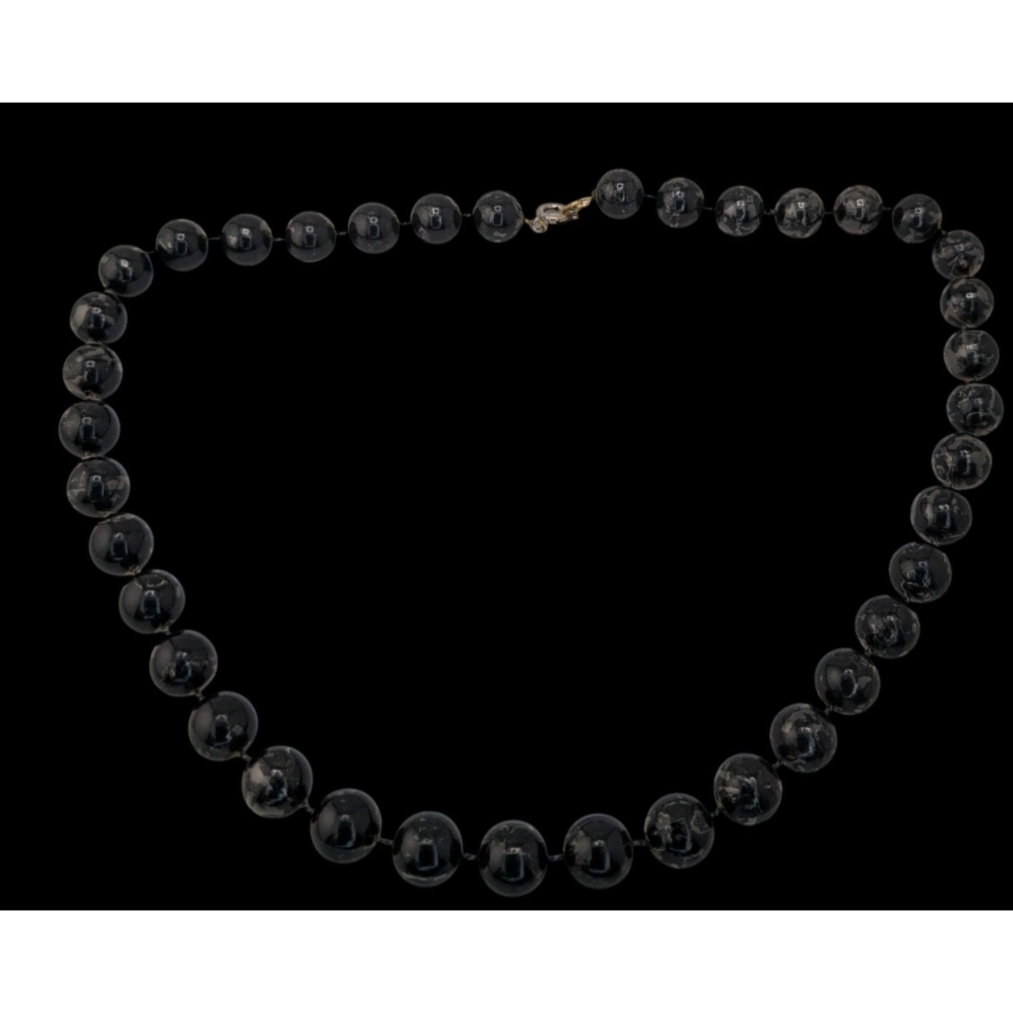Other Corporate Goth Black Beaded Necklace With Spring Ring Clasp Size ONE SIZE - 2 Thumbnail
