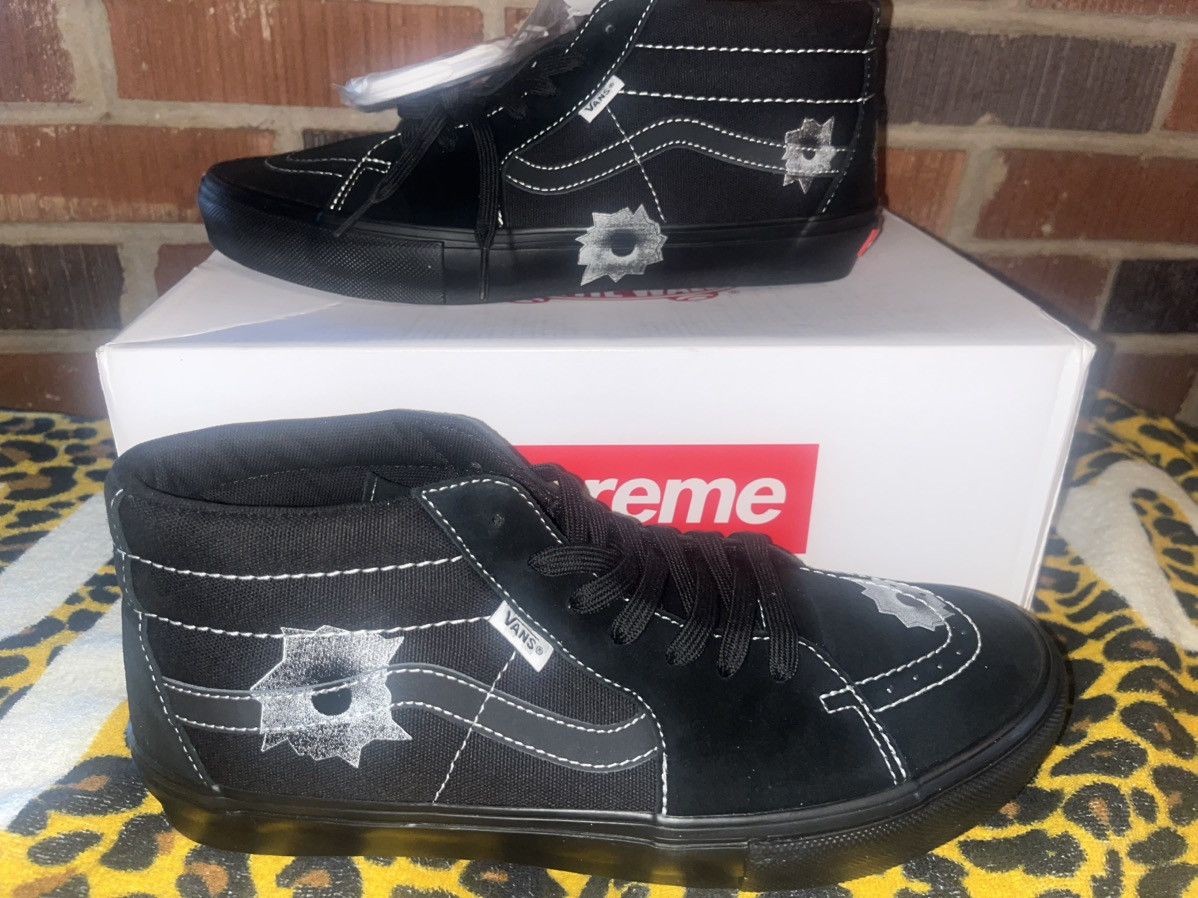 NateLowman×Supreme Vans us13 31cm Supreme Vans Nate Lowman Skate Grosso Mid (SS25)