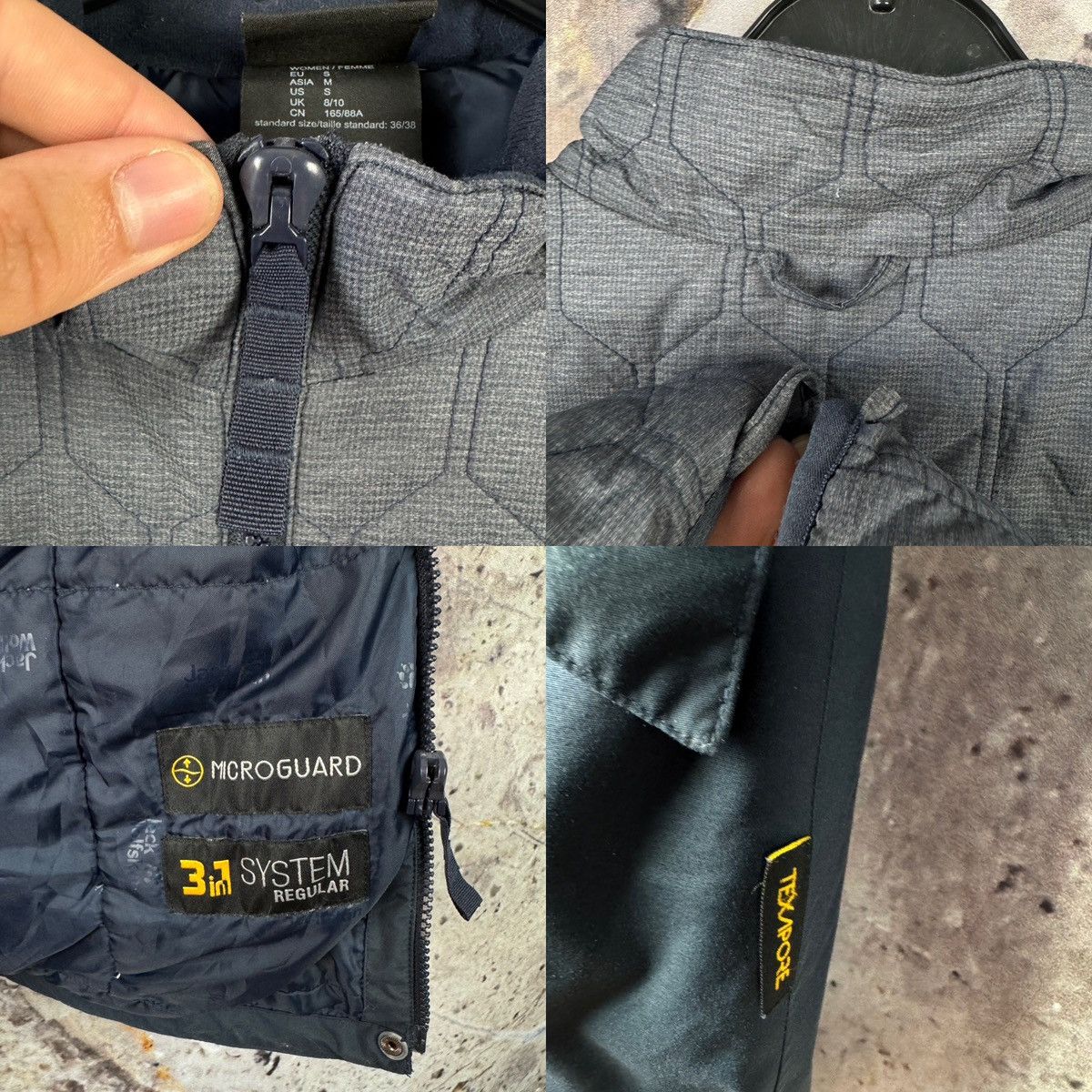 Jack Wolfskin Women’s Jack Wolfskin 3in1 System Microguard Jacket Regular Size S / US 4 / IT 40 - 24 Thumbnail