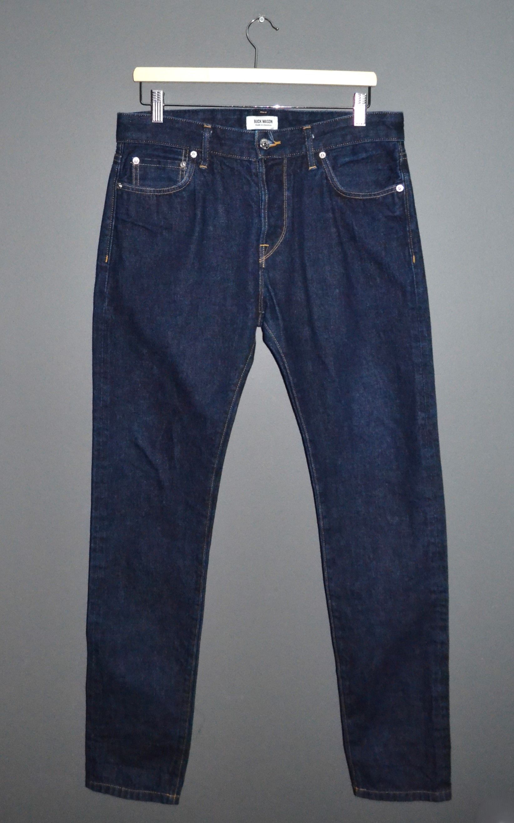 Buck Mason Buck Mason Jeans 33 Slim Fit Selvedge Blue Denim 12104 Size US 33 - 2 Thumbnail