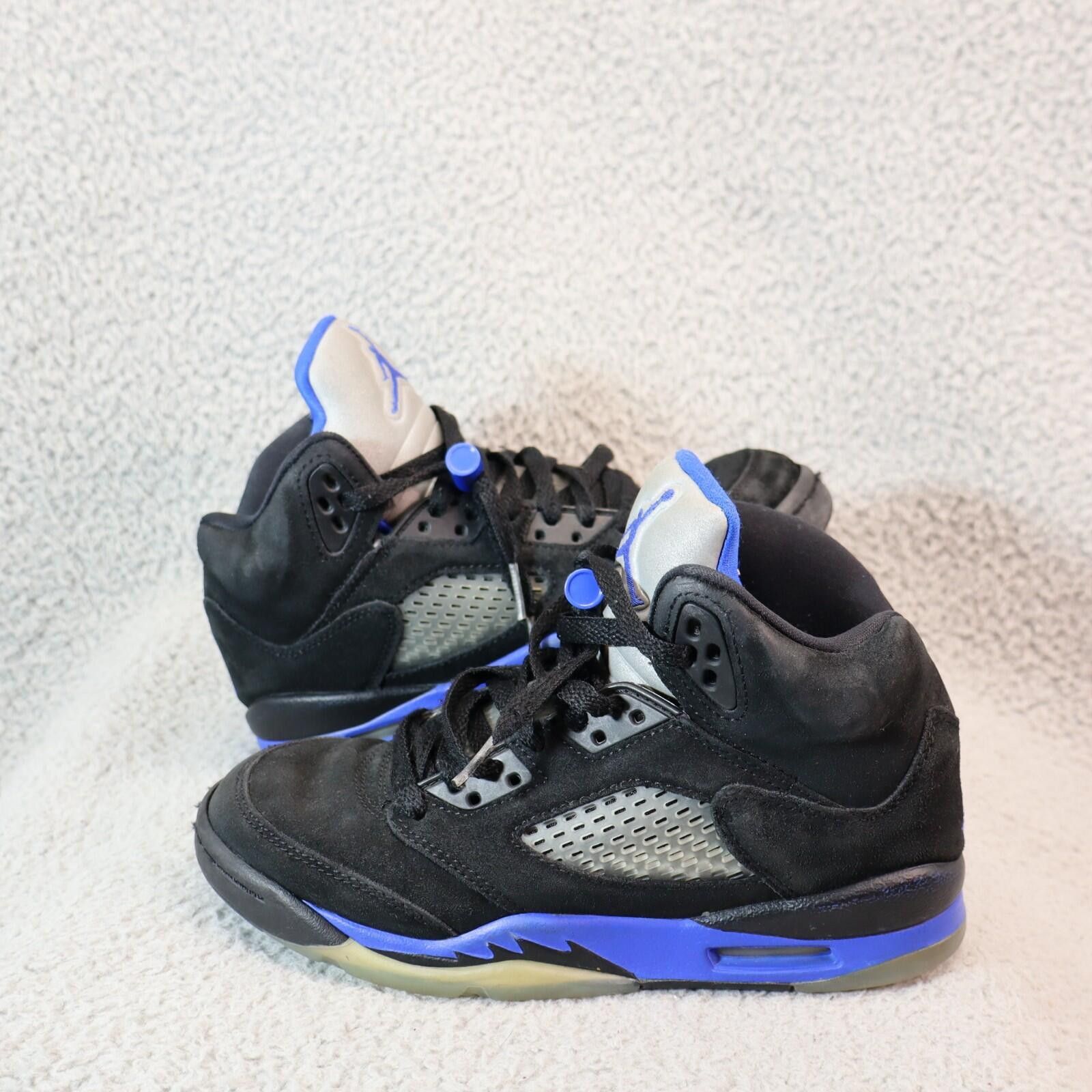 Jordan Brand Jordan 5 Retro GS 440888-004 Youth Size 4Y Black Racer Blue Size US 5 / EU 37 - 1 Thumbnail