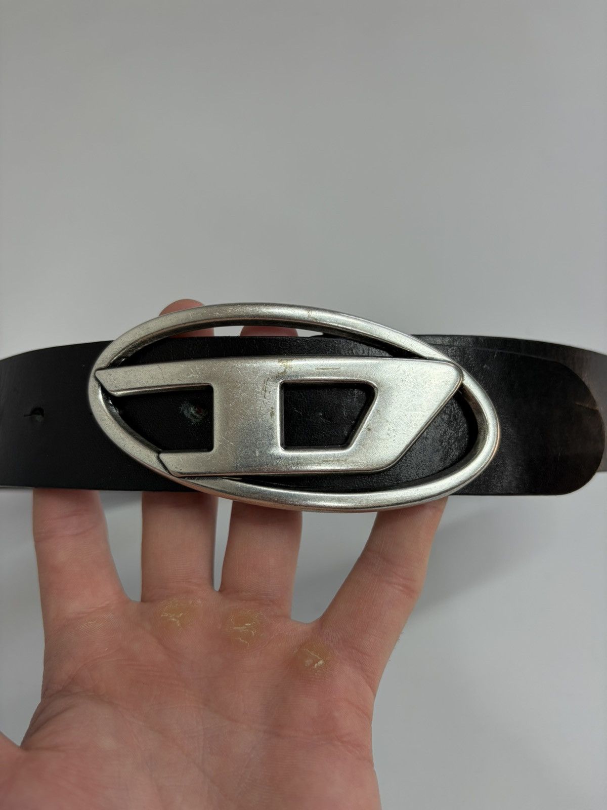 Diesel Vintage Diesel Oval Logo Y2K Archive Leather Belt Buckle Size ONE SIZE - 5 Thumbnail