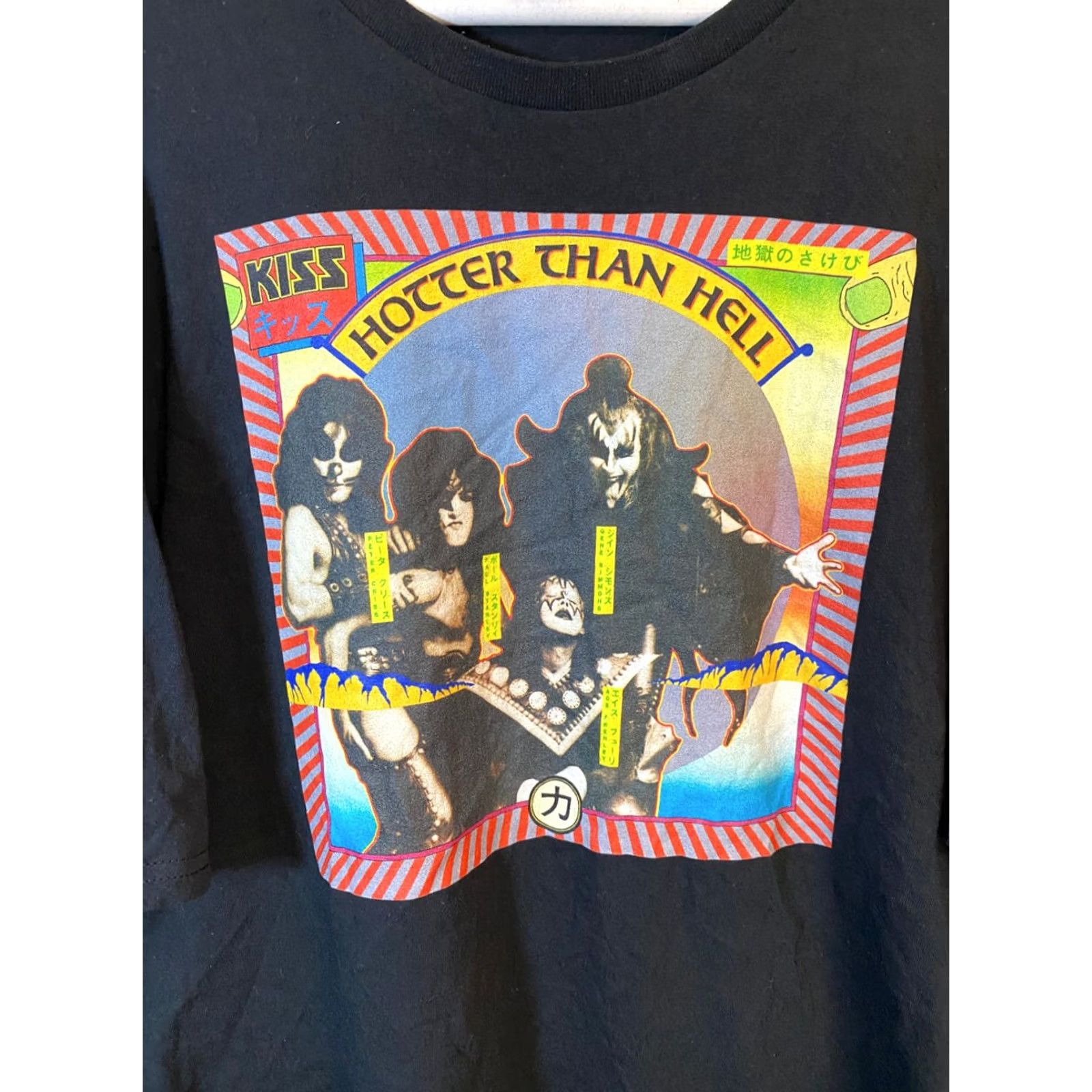Vintage Kiss Hotter Than Hell Band Tee Men’s 3XL Black Graphic Japanese Rock & Roll Shirt Size US XXL / EU 58 / 5 - 3 Thumbnail