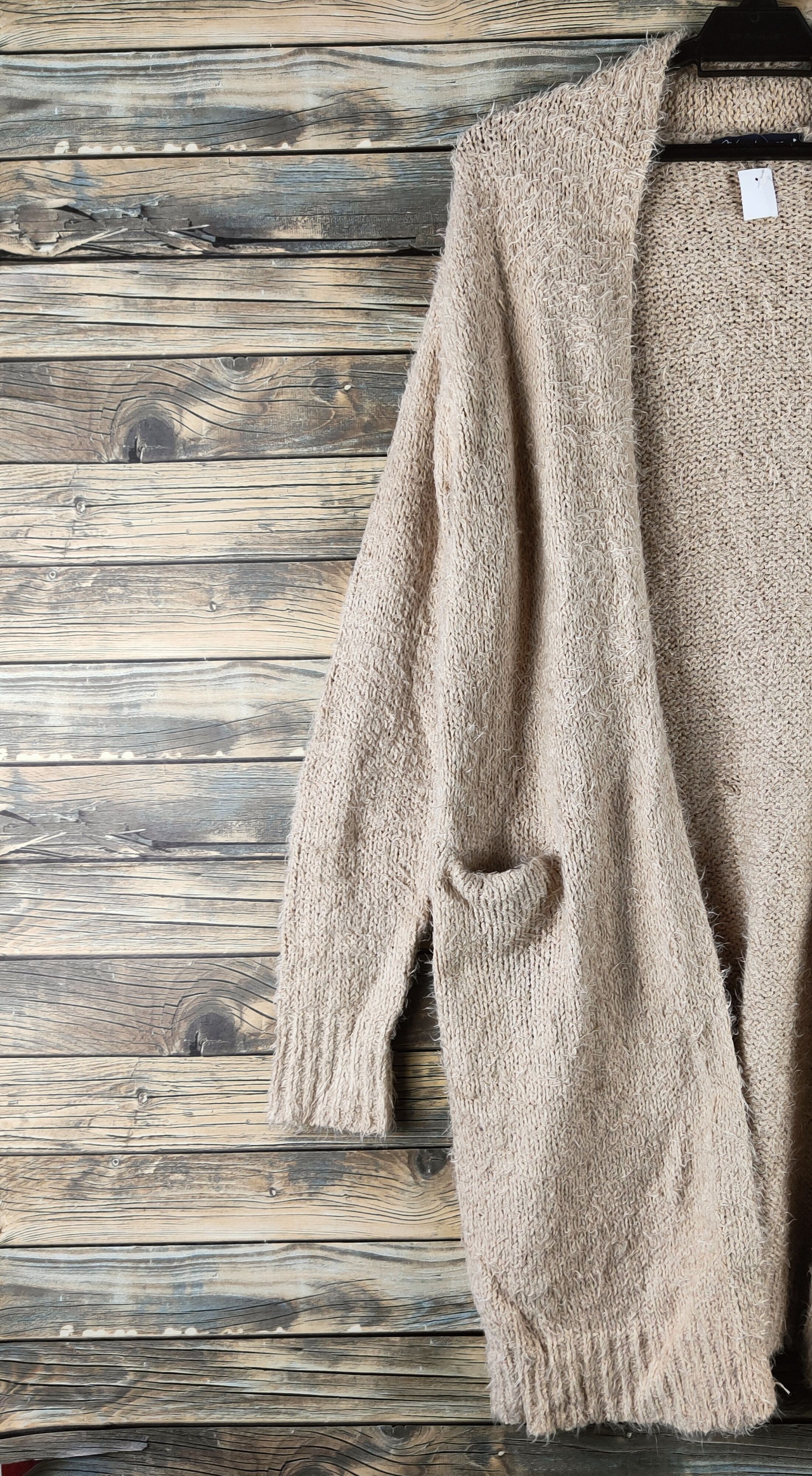 Japanese Brand DL As know as Beige Fur Mohair Knitwear Cardigan #46-938 Size M / US 6-8 / IT 42-44 - 3 Thumbnail