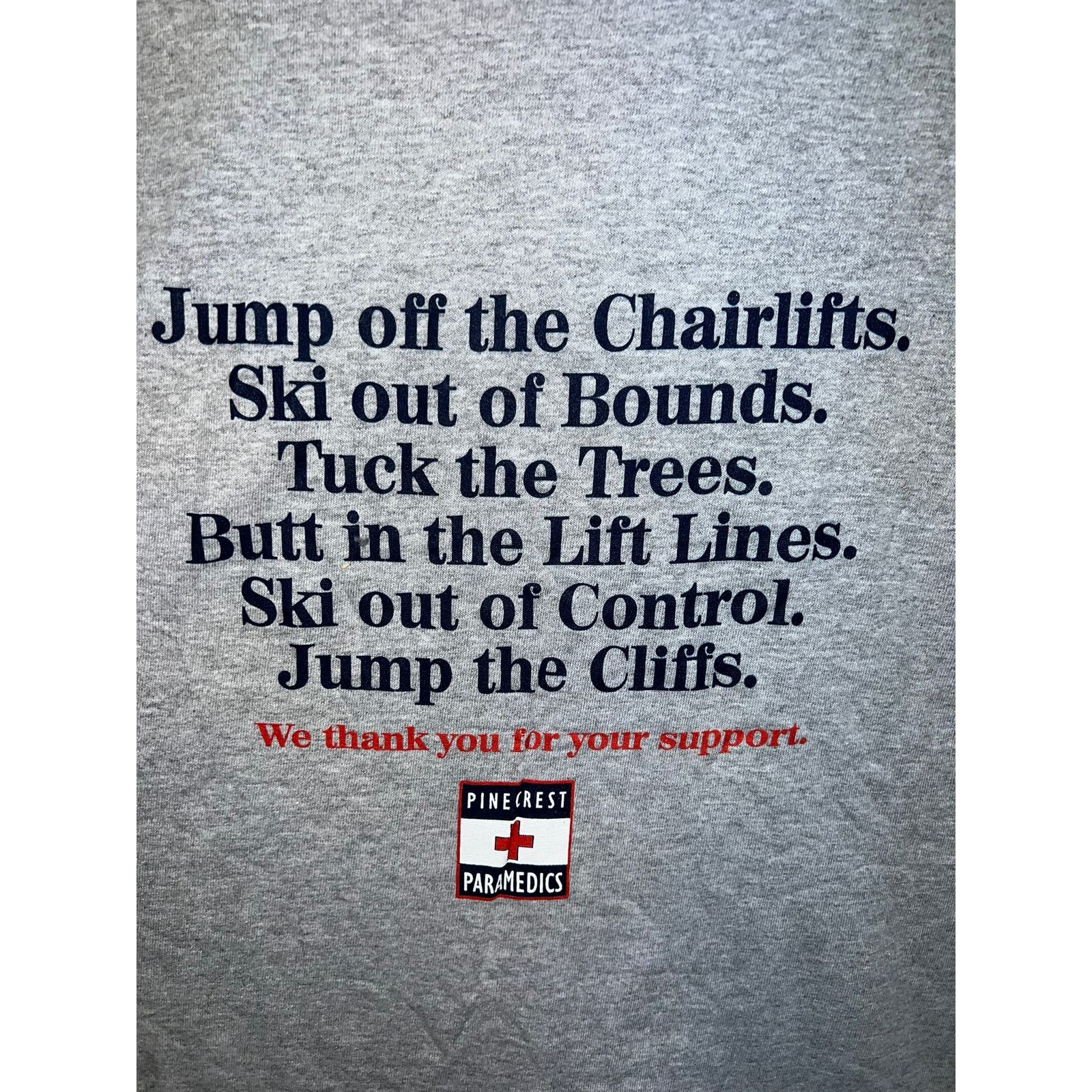Jerzees Vintage Pinecrest Paramedics Shirt Medic Gray Joke Tee 90s Size US L / EU 52-54 / 3 - 2 Thumbnail