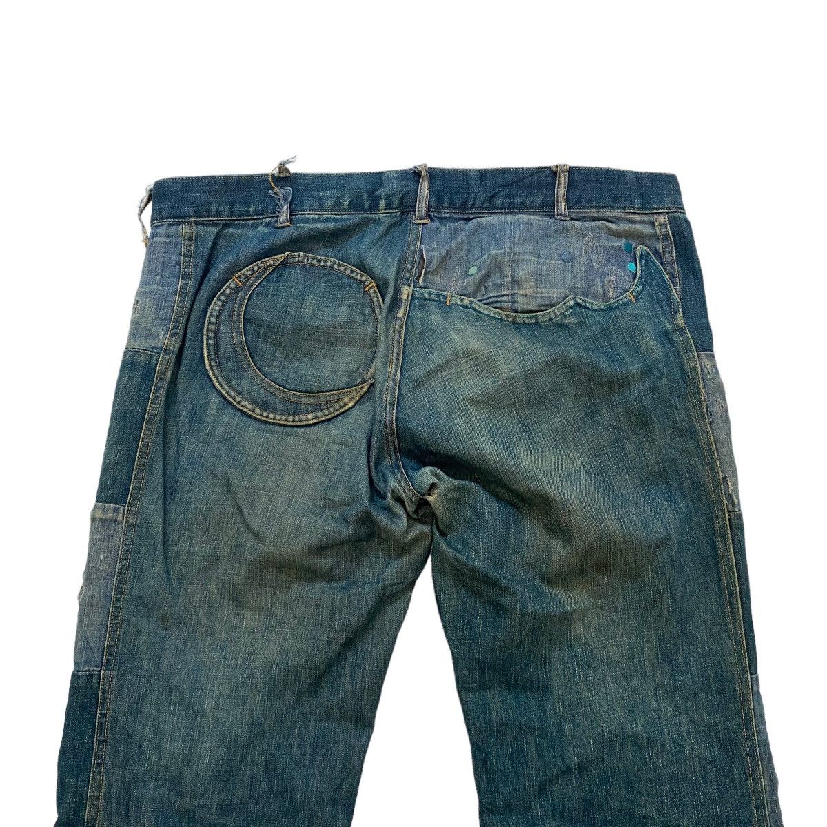 If Six Was Nine × Japanese Brand × Vintage ✨Nice design MASH Kapital inspired jeans Size US 36 / EU 52 - 3 Thumbnail