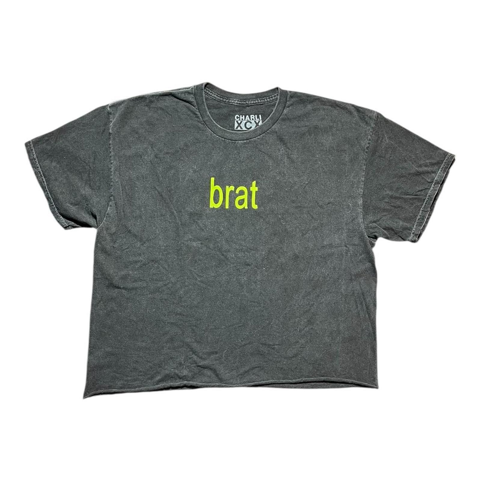 Other Charli XCX Brat Hyperpop Album Logo Crop T-shirt Size L / US 10 / IT 46 - 1 Thumbnail