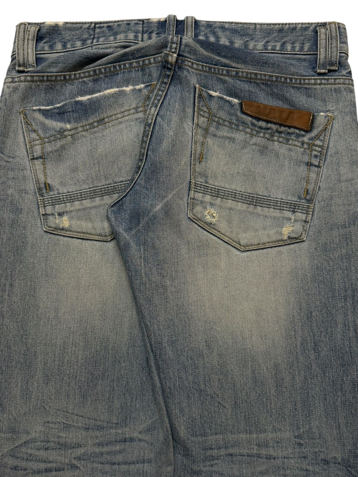 14th Addiction Vintage Y2K Japanese Brand Blue Faded Wash Distress Straight Size US 32 / EU 48 - 4 Thumbnail