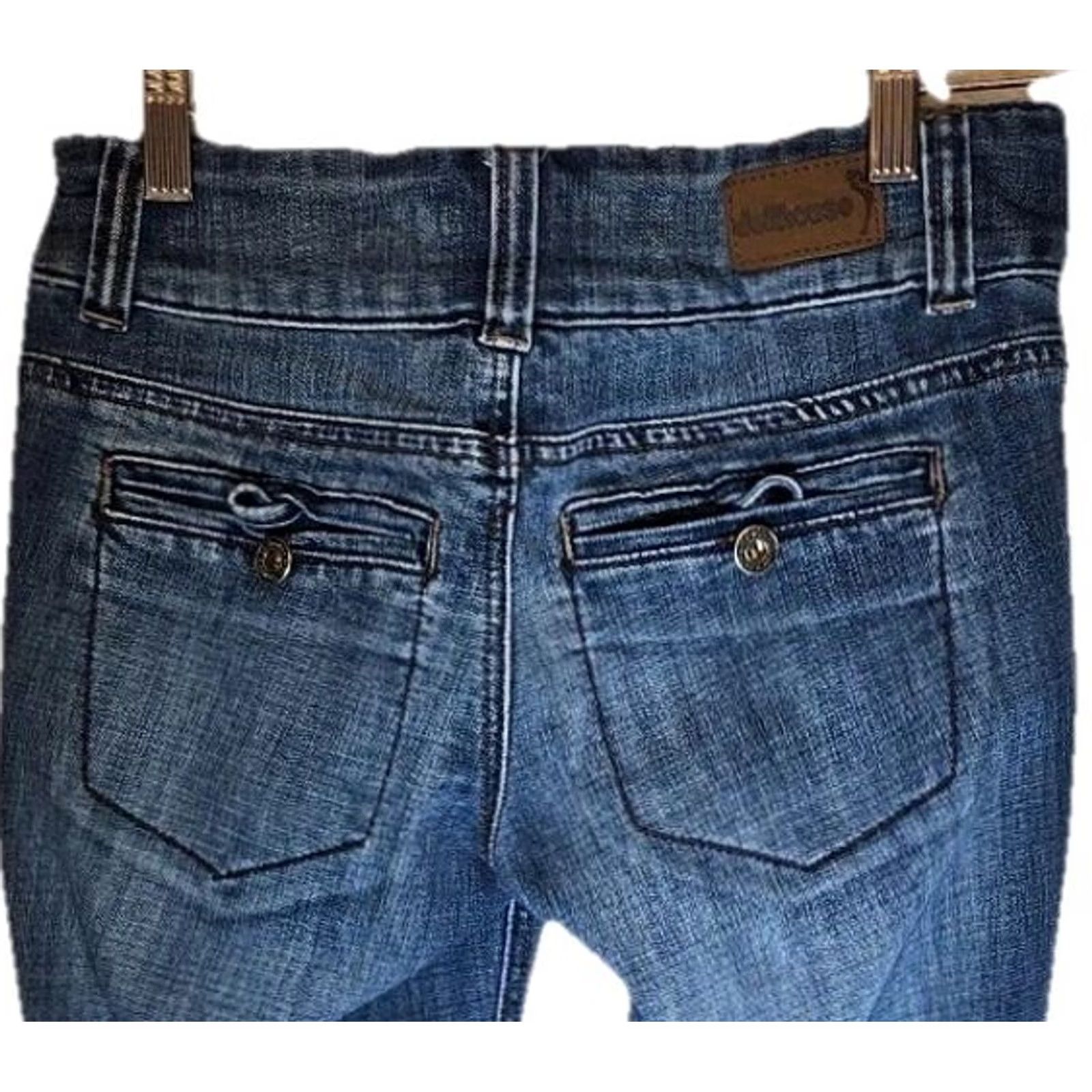 Vintage Dollhouse Y2K Low Rise Bootcut Jeans Juniors 5 Stretch Denim Blue 28in Waist 32in Inseam Women Size 27" / US 4 / IT 40 - 4 Thumbnail