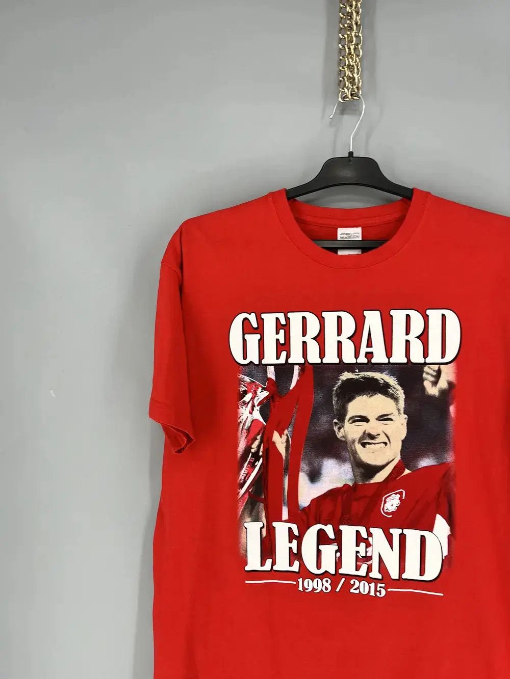 Vintage 00s Steven Gerrard Liverpool Shirt Vintage Football Jersey Size US L / EU 52-54 / 3 - 4 Thumbnail