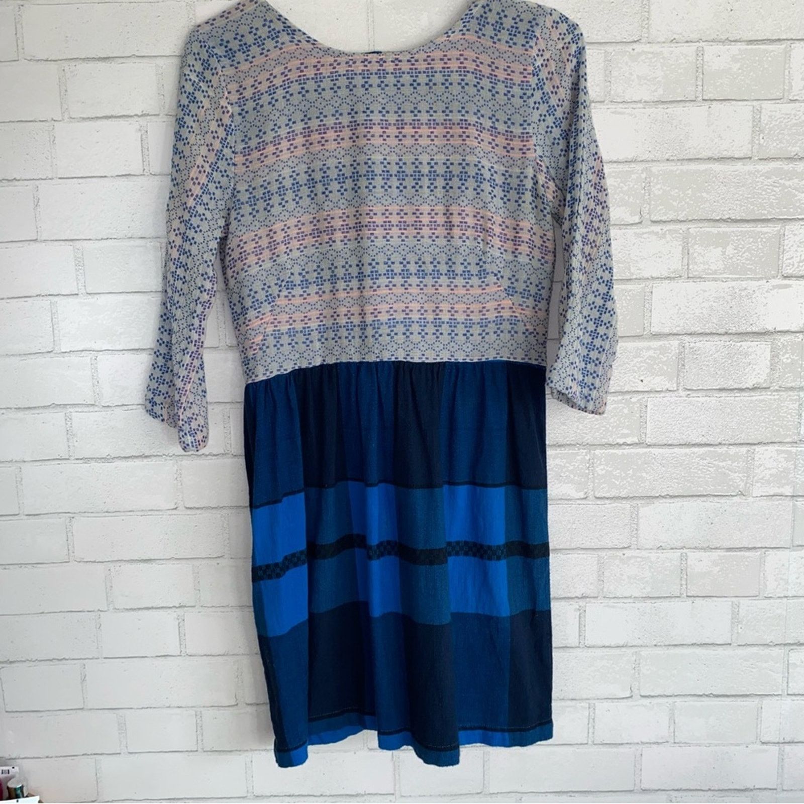 Other Ace & Jig x Barneys Mixed Media Blue Dress Women’s Small EUC Size S / US 4 / IT 40 - 2 Thumbnail
