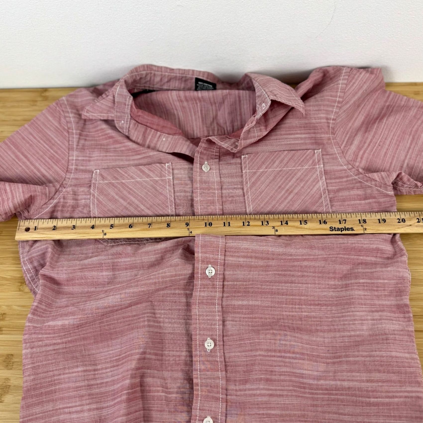 Vintage TONY HAWK Shirt Men Red Stripe Short Sleeve Button-Up Cotton Regular Size US M / EU 48-50 / 2 - 5 Thumbnail