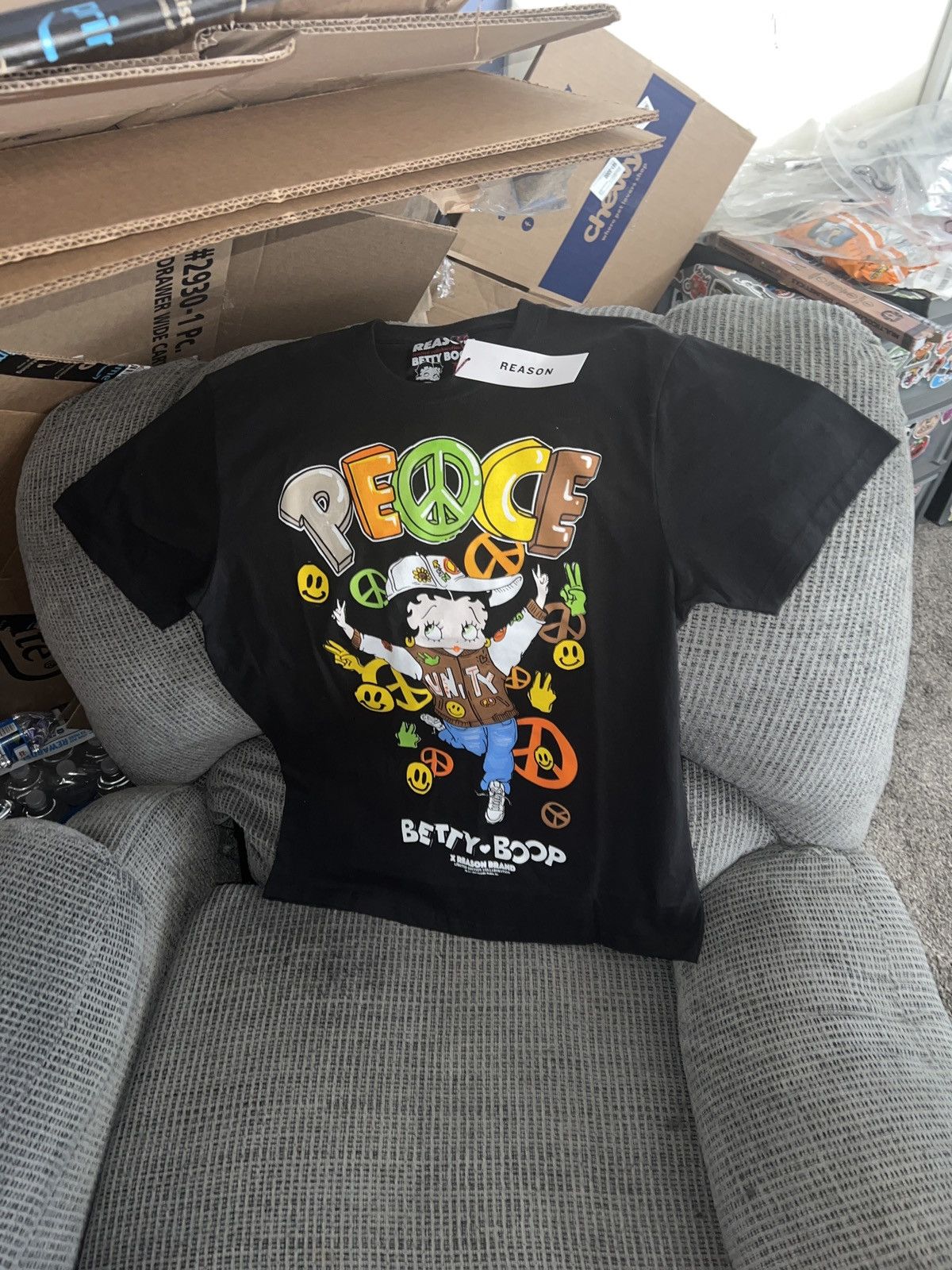 Reason Reason X Betty Boop Limited Edition Peace Unity Tee Size US M / EU 48-50 / 2 - 1 Thumbnail