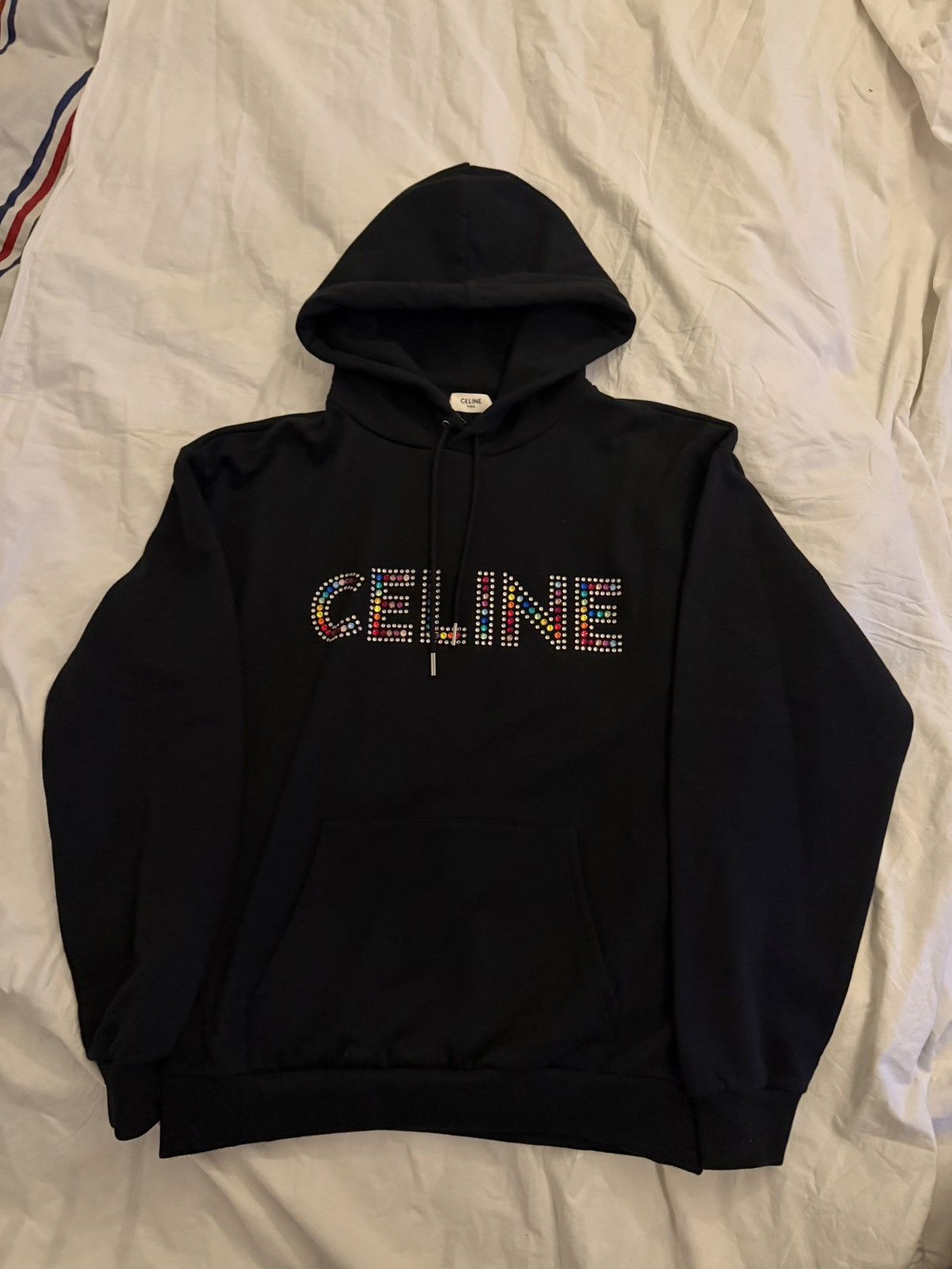 Celine Celine Rhinestone Hoodie Size US M / EU 48-50 / 2 - 1 Thumbnail