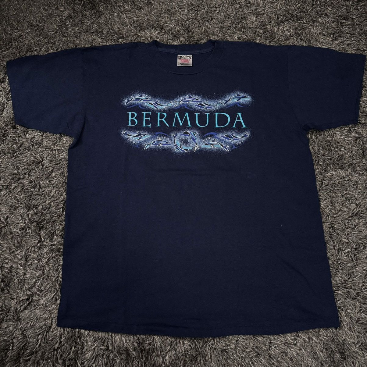 Vintage Vintage 90s Single Stitch Oneita Bermuda T-Shirt Size US XL / EU 56 / 4 - 6 Thumbnail