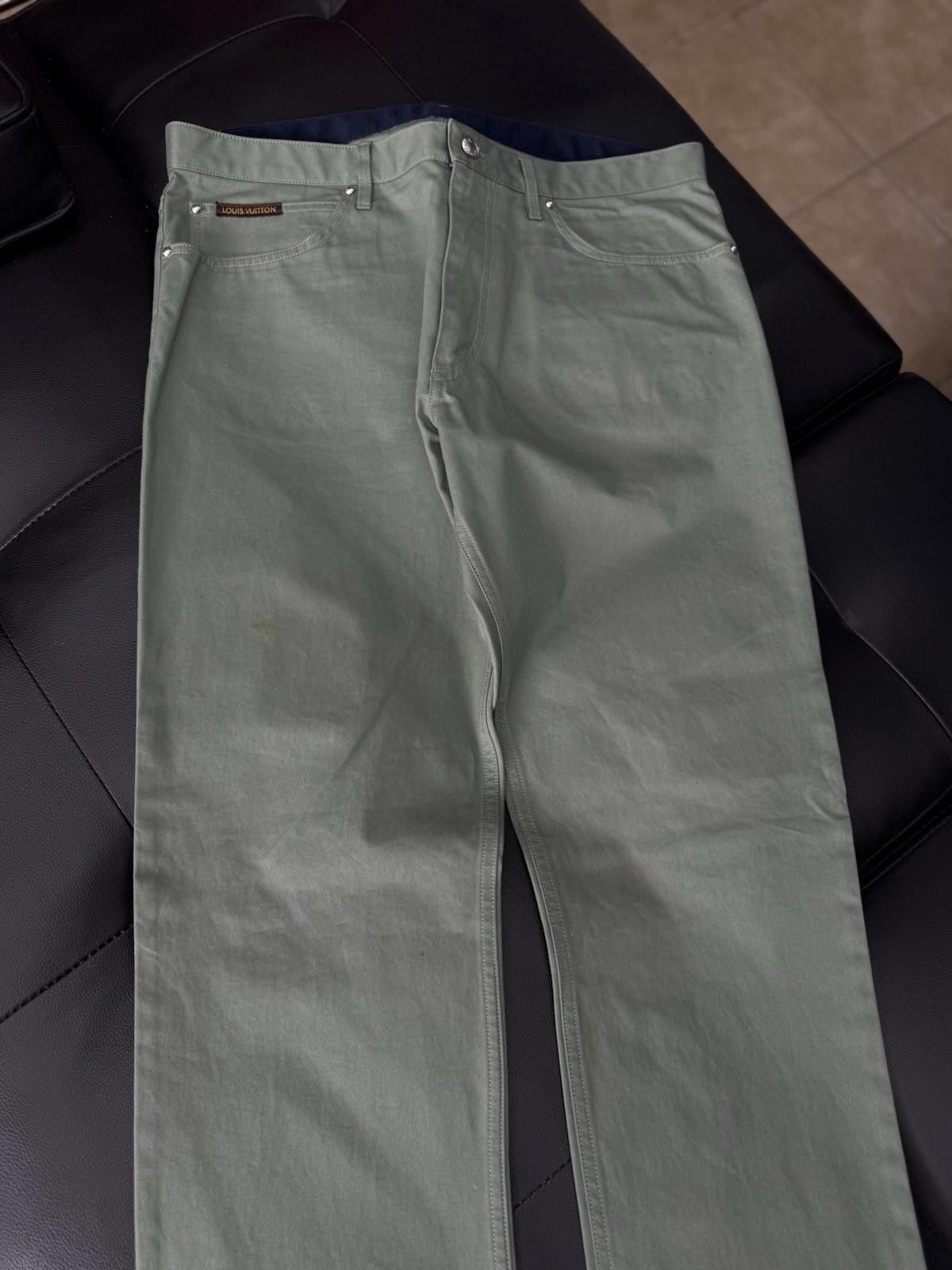 Louis Vuitton Authentic Louis Vuitton Green Denim Jeans Pants Size 34 Size US 34 / EU 50 - 4 Thumbnail