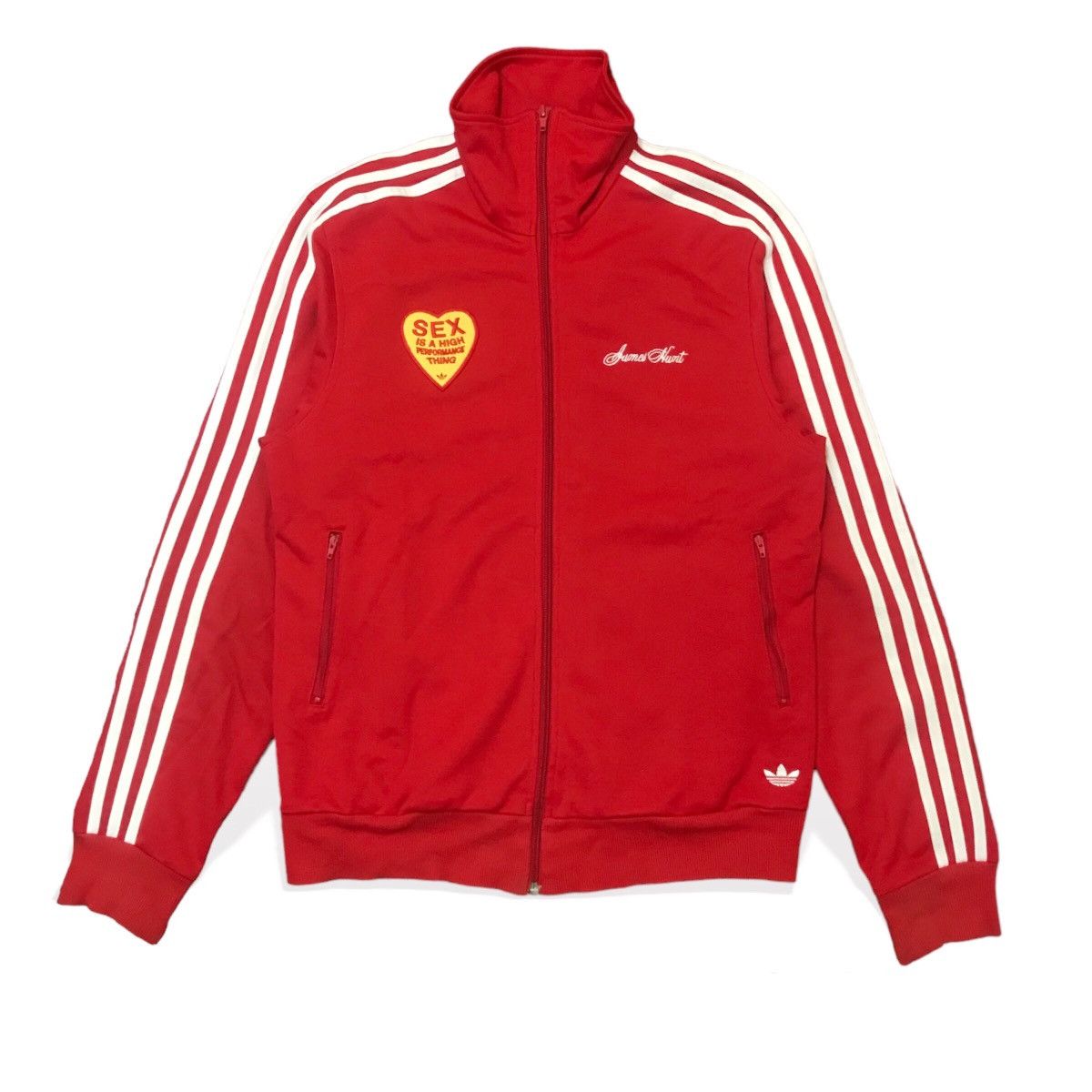 image of Adidas James Hunt Player Club Only Tracktop in Red, Men's (Size Small)