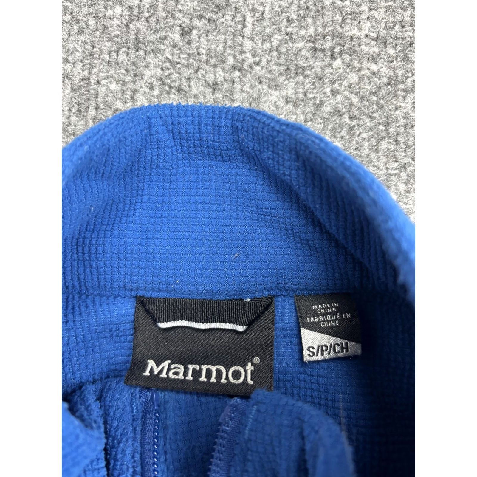 Marmot Marmot Fleece Jacket Mens Small Blue Polartec Grid Full Zip Hiking Outdoor Size US S / EU 44-46 / 1 - 3 Thumbnail