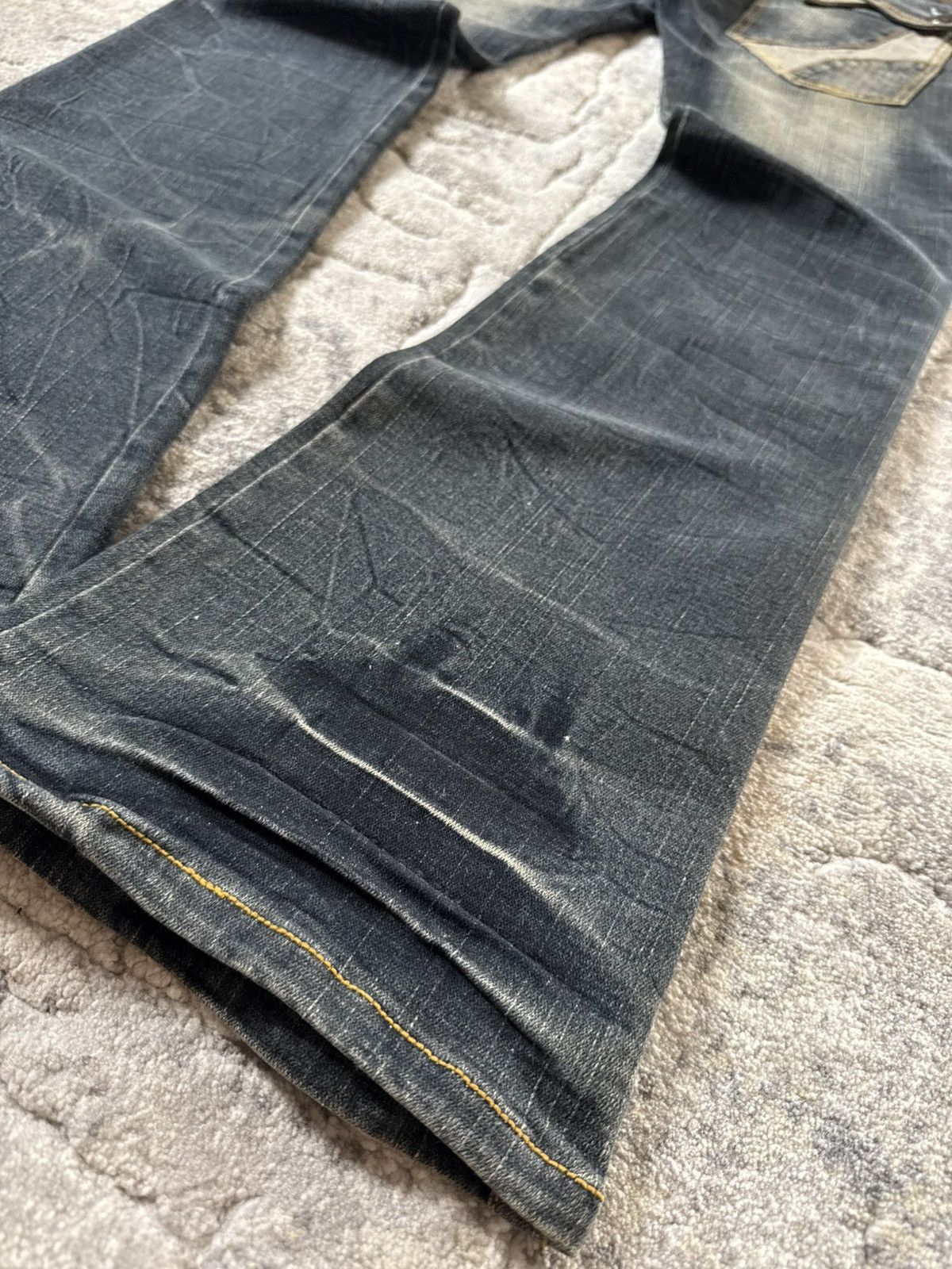 If Six Was Nine Ifsixwasnine Lgb Kapital Junya Style Low Rise Flared Jeans Size US 28 / EU 44 - 16 Thumbnail