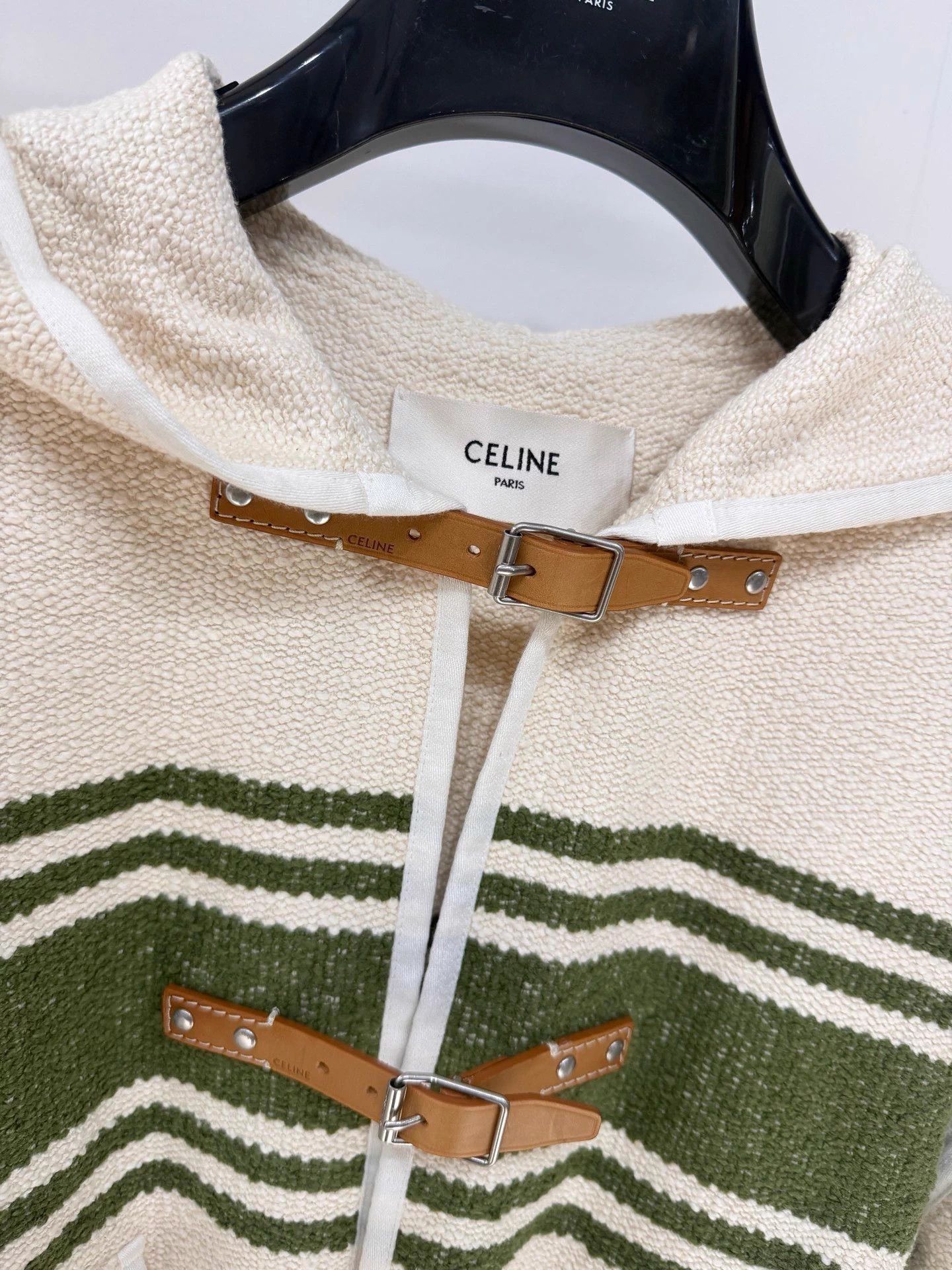 Celine Celine stripe leather buckle letter jacket 40 Size M / US 6-8 / IT 42-44 - 3 Thumbnail