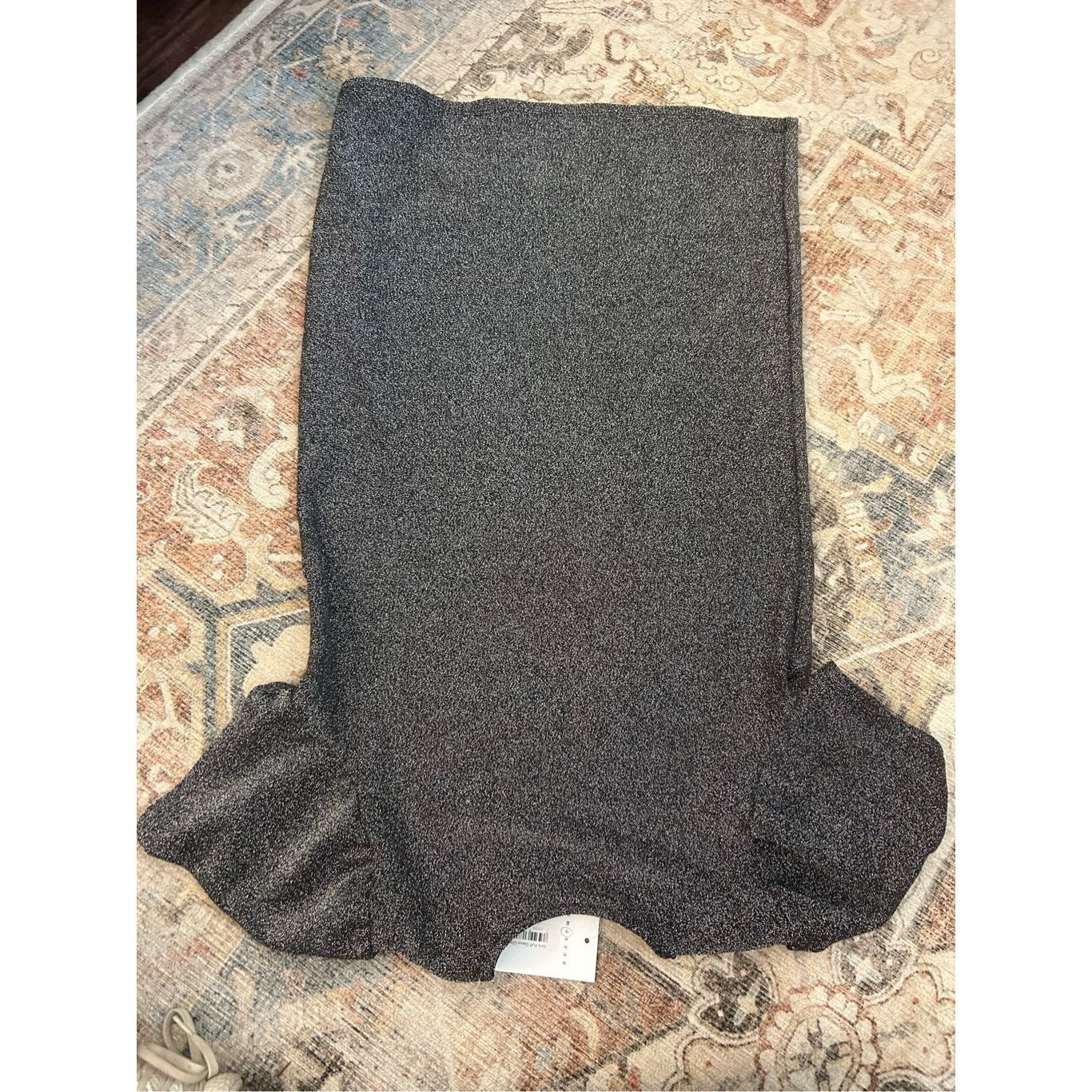 Other Good Girl NWT Silver Black Sparkle Holiday Dress Short Sleev Size ONE SIZE - 6 Thumbnail