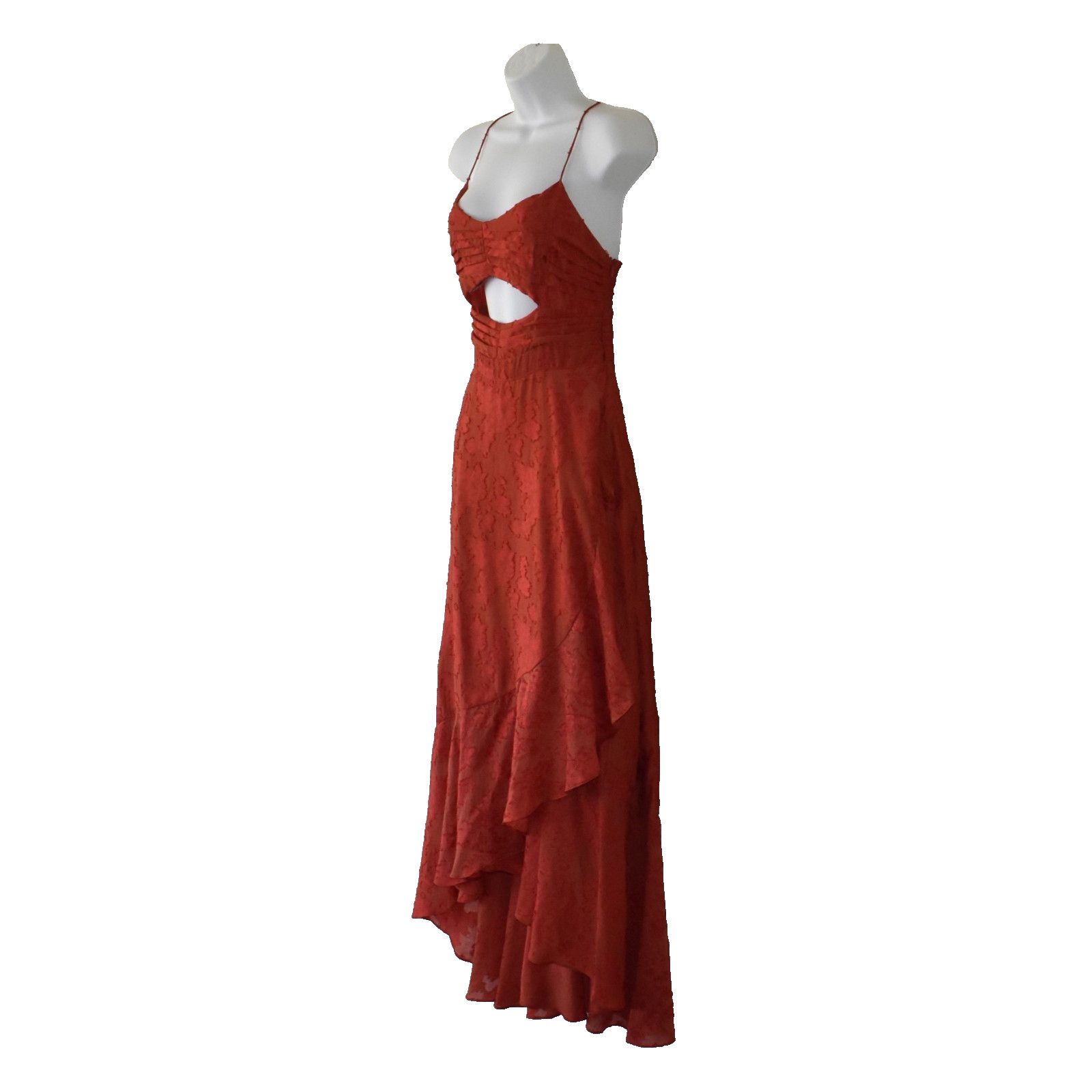 Free People NWT FREE PEOPLE Buona Sera Fiesta Red Maxi Dress Size 6 $300 Size M / US 6-8 / IT 42-44 - 3 Thumbnail