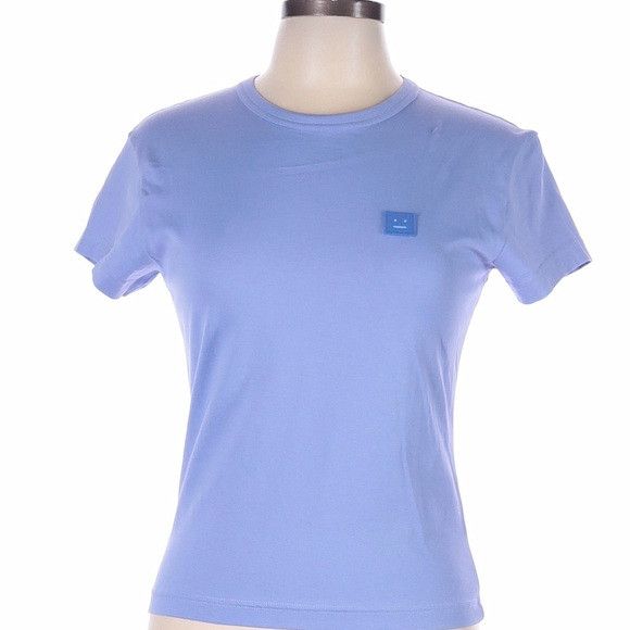 Acne Studios Acne Pastel Blue Crewneck Logo Tee M Size M / US 6-8 / IT 42-44 - 2 Thumbnail